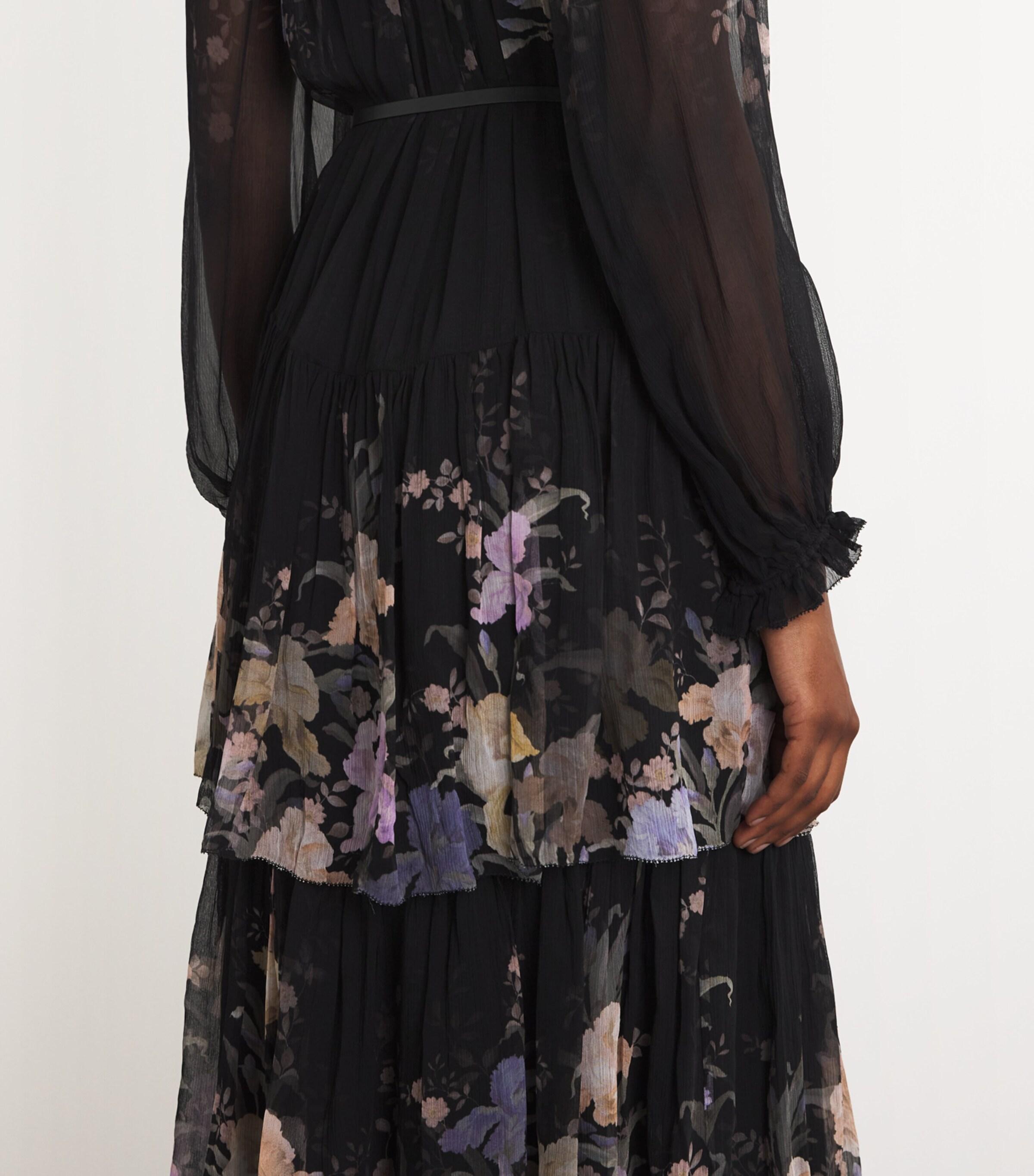 long velvet dress long sleeve Long Sleeve Embellished Velvet Gown Black – Roland Mouret