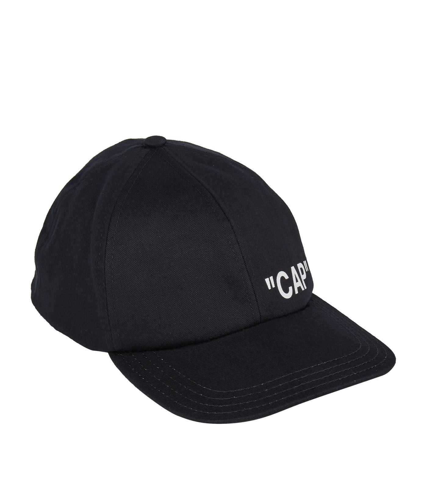 Flåde motto screech Off-White c/o Virgil Abloh Quote Baseball Cap in Black for Men - Lyst