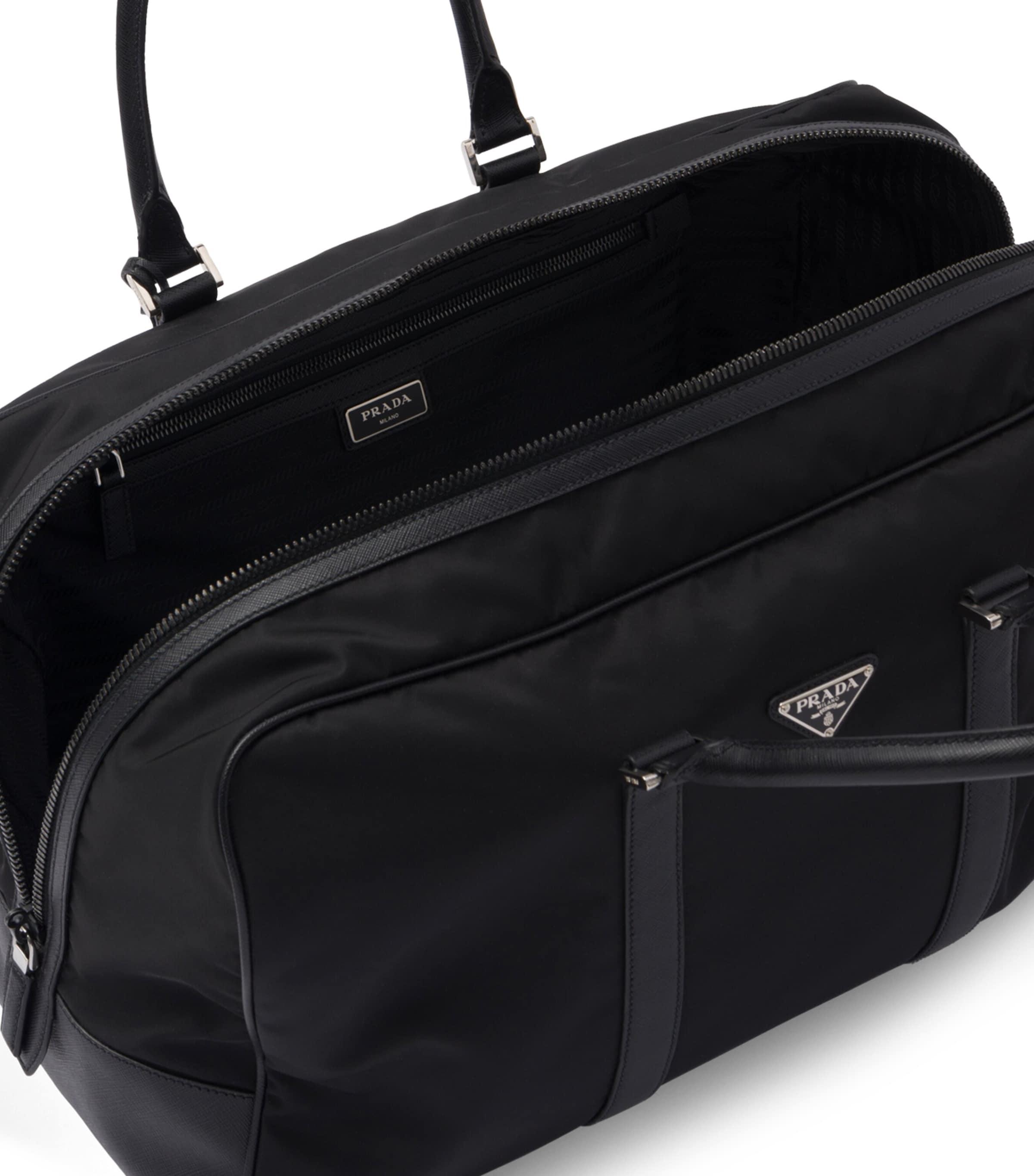 Prada Re Nylon Duffle Bag in Black for Men Lyst UK