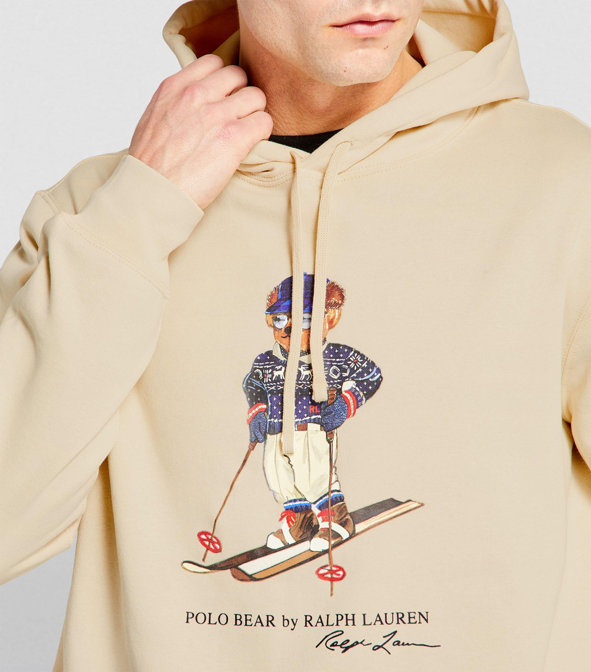 Polo Ralph Lauren Skiing Polo Bear Hoodie in Natural for Men Lyst