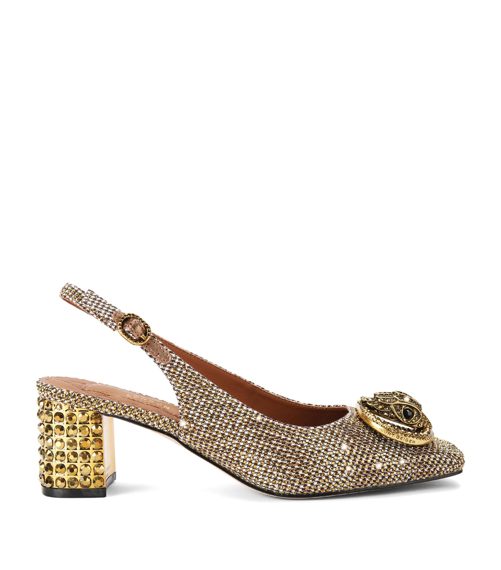 Kurt geiger black and gold heels hot sale