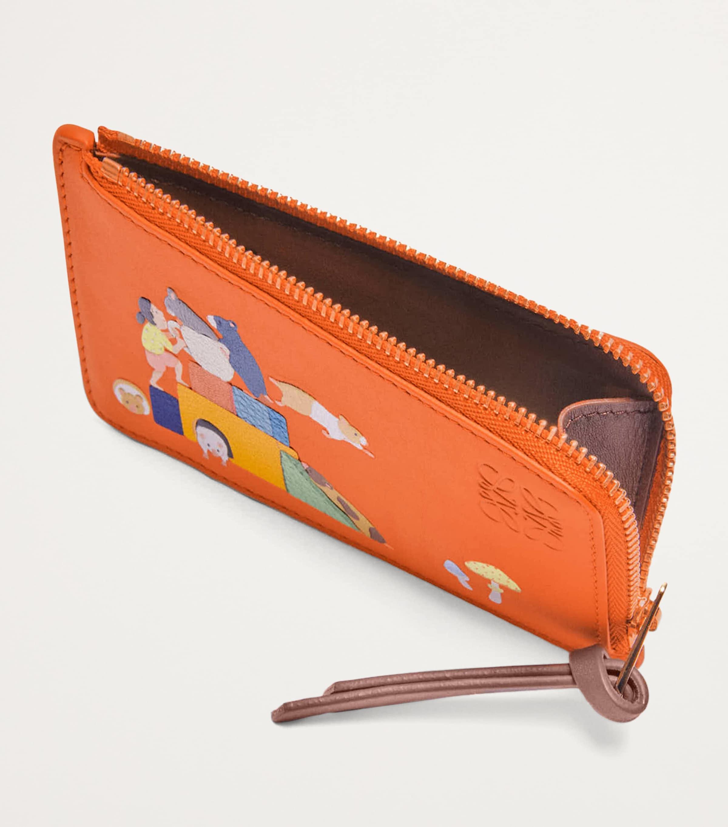Loewe X Suna Fujita Leather Hamster Card Holder in Orange | Lyst