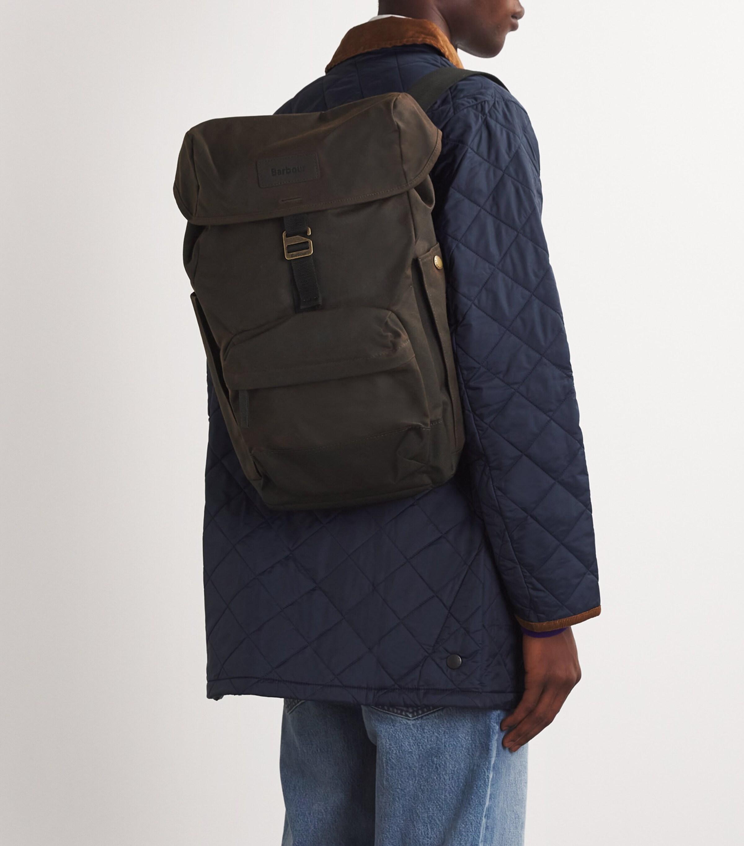 Barbour Waxed-Cotton Backpack in Black for Men Lyst UK