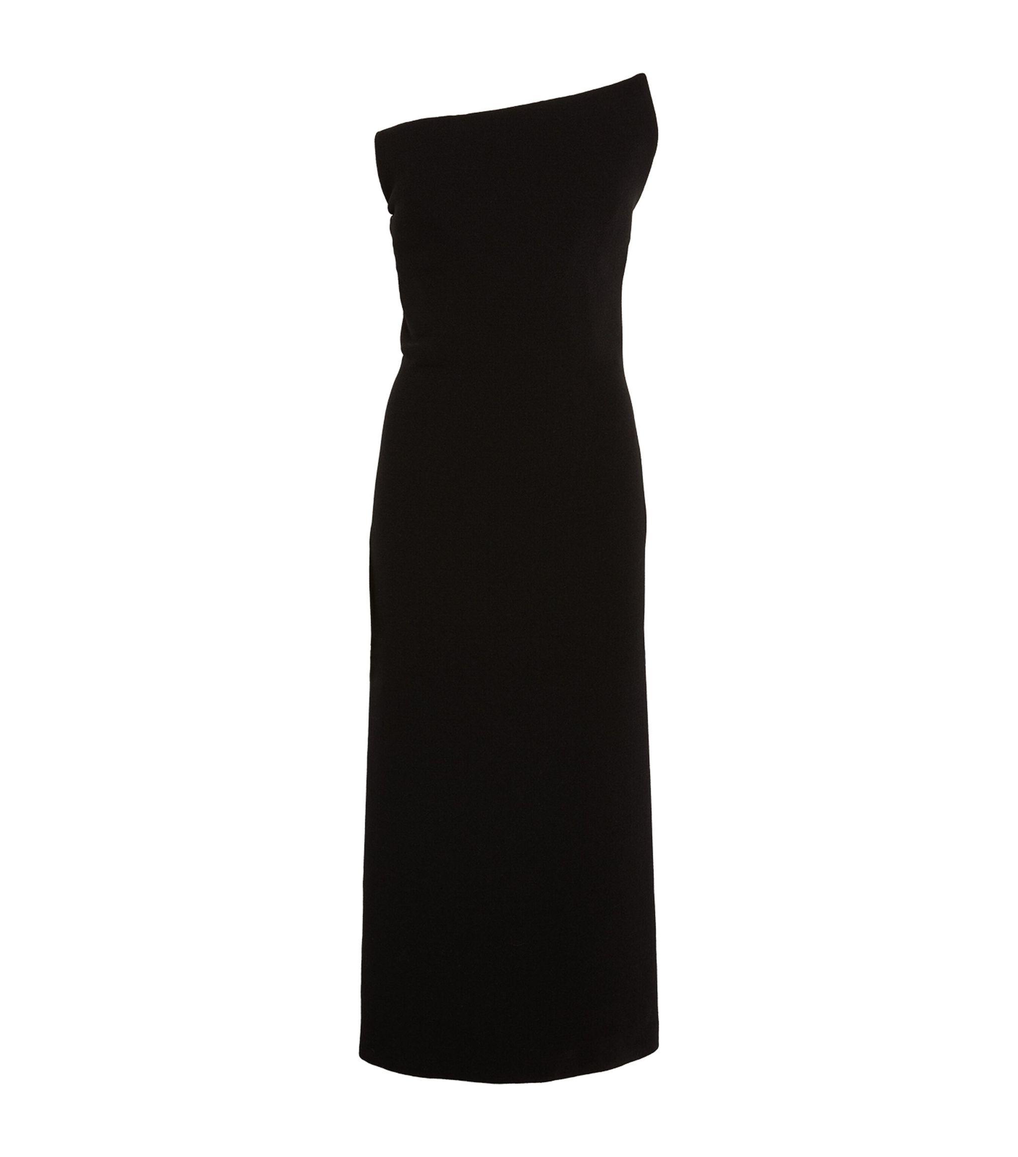 Sportmax Wool-blend Strapless Midi Dress in Black | Lyst UK