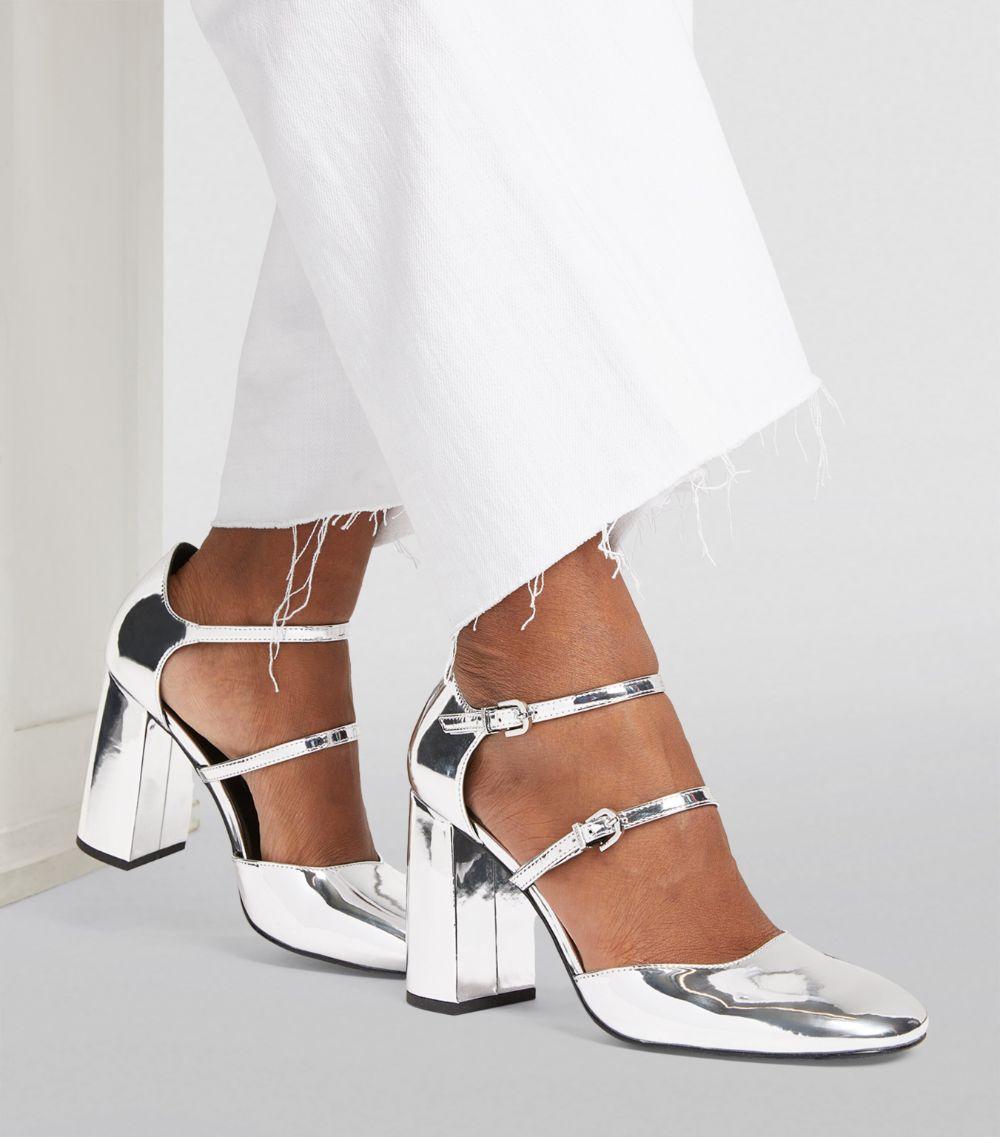 Mary Jane Scarpe Max And Co Leather Mary Jane Pumps, Dark Grey