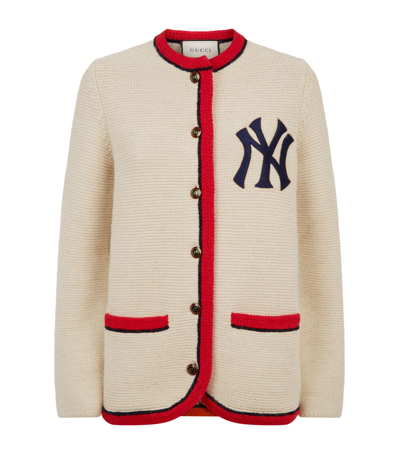 Gucci Wool New York Yankees Cardigan in Ivory (White) | Lyst Canada