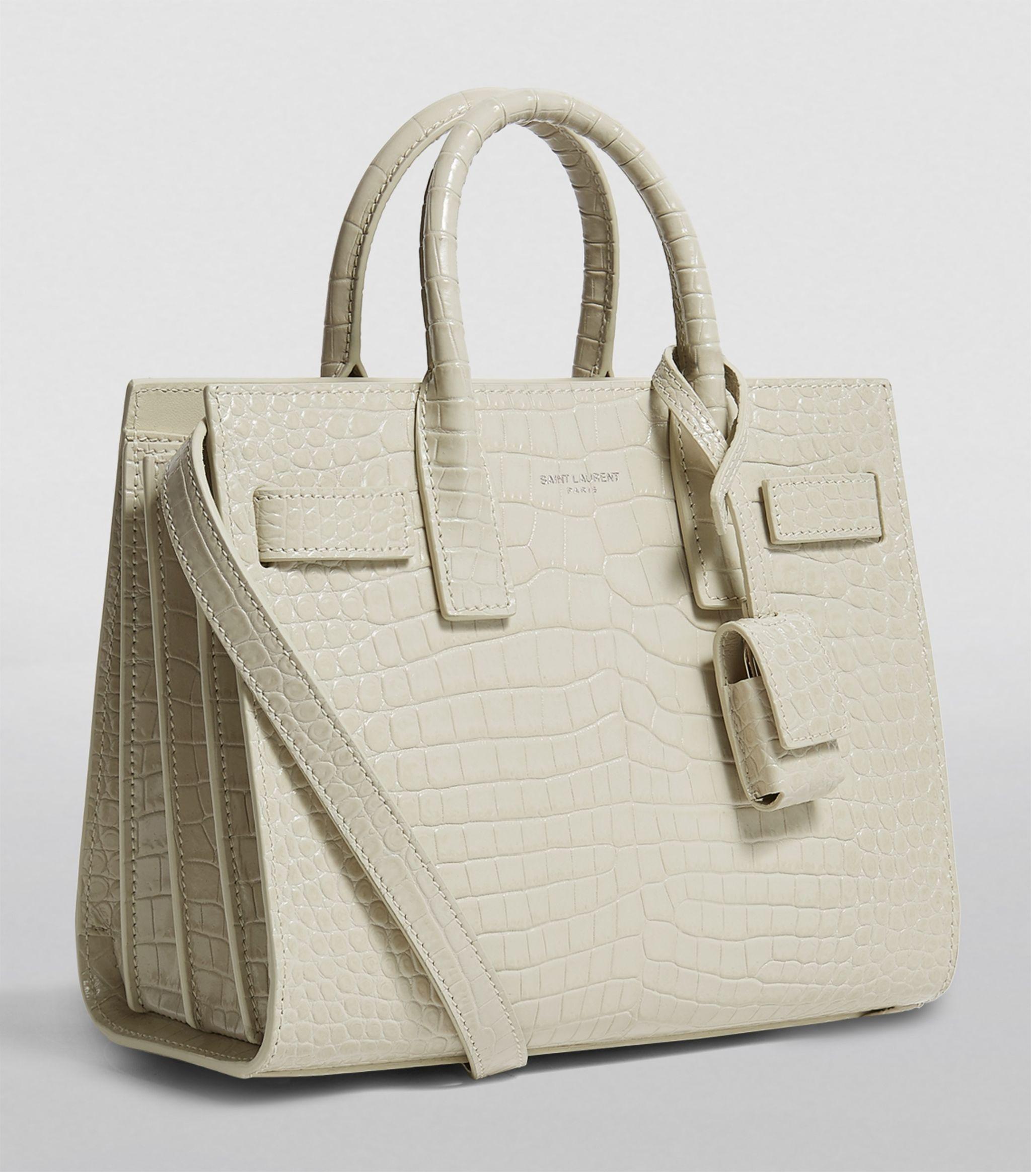 Saint Laurent nano Sac De Jour crocodile-effect tote bag - ShopStyle