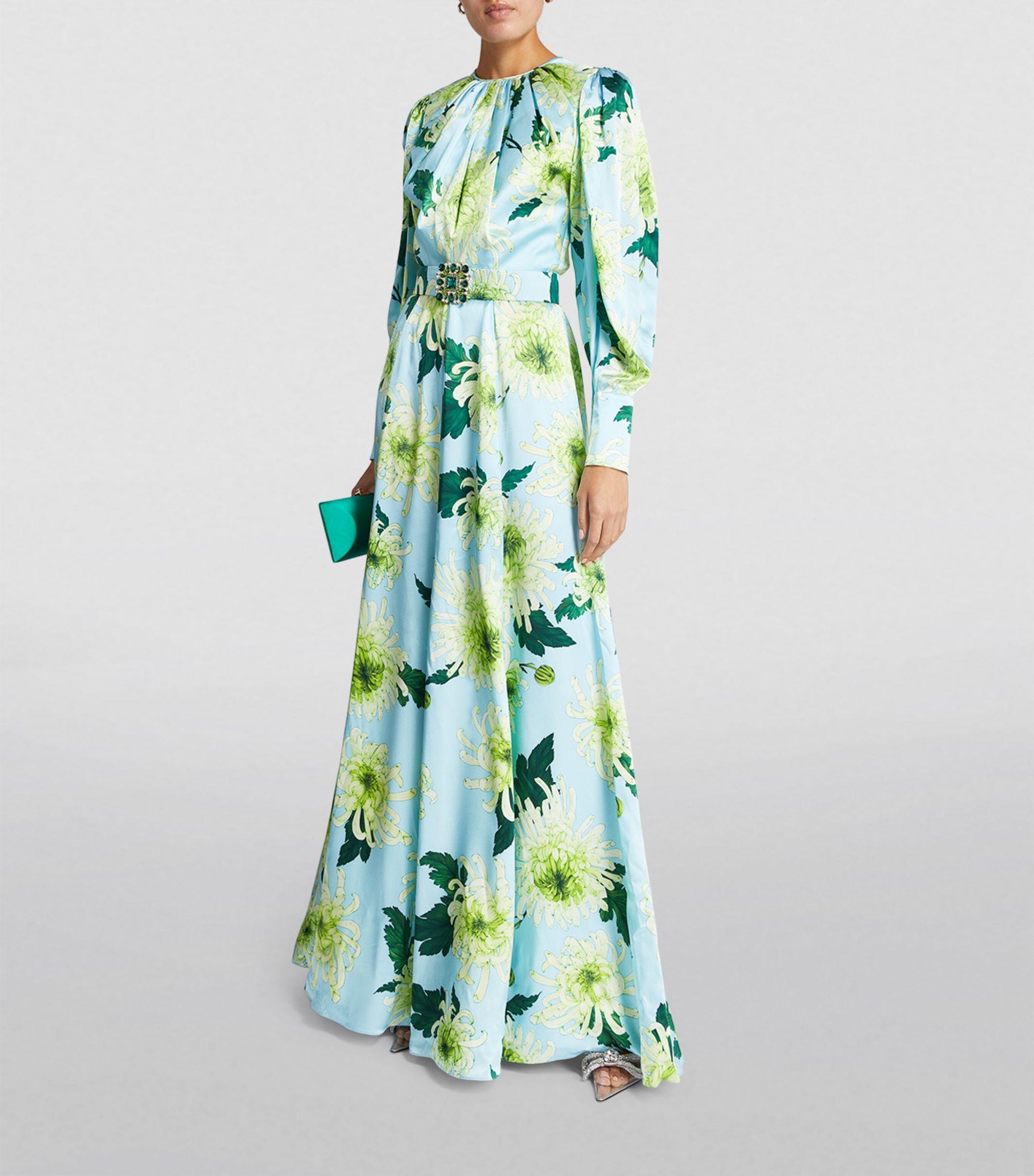 slim fit dress slacks Andrew GN crystal embellished crepe gown, green  Plus One Dress Hire