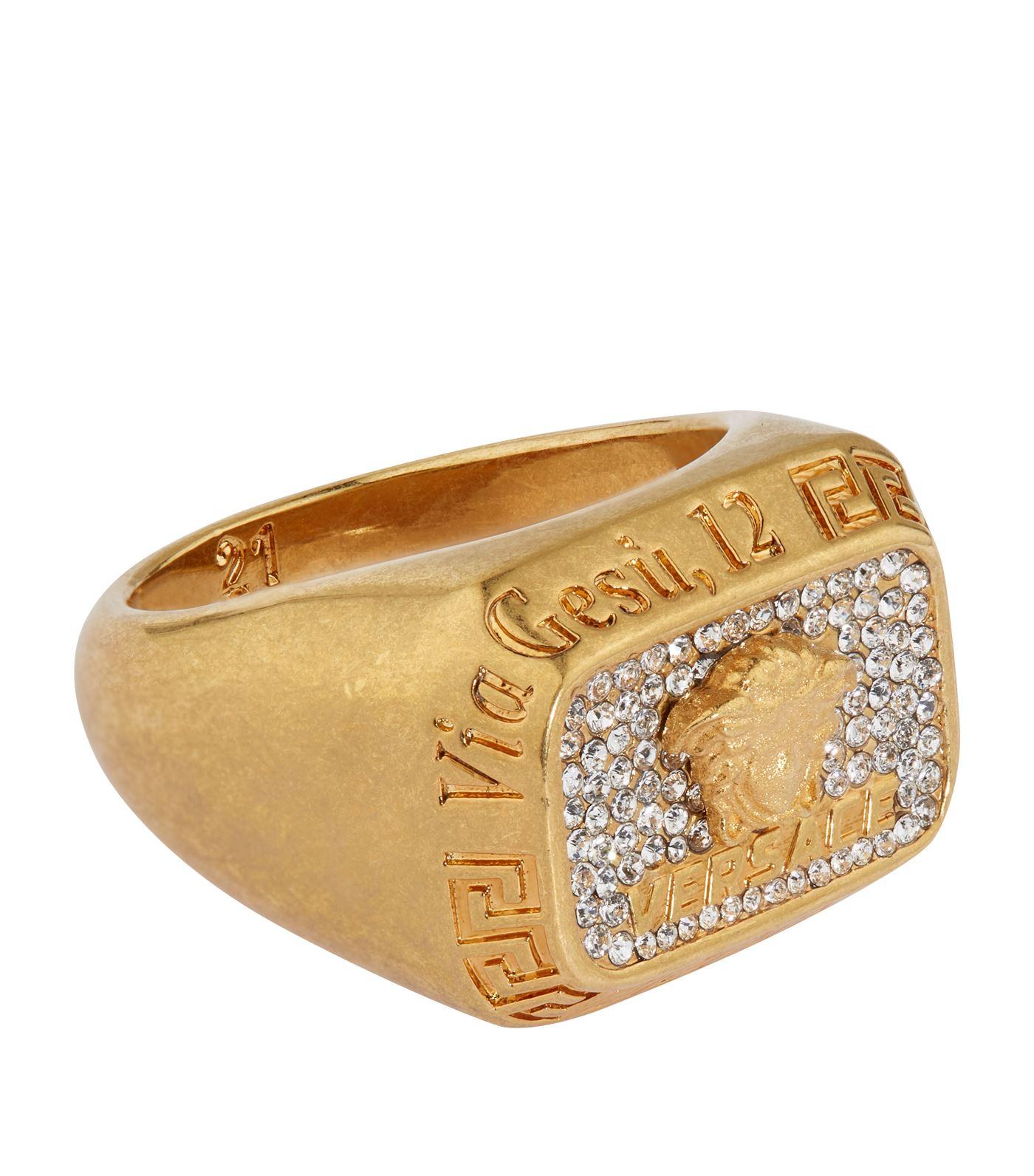 versace medusa ring men's