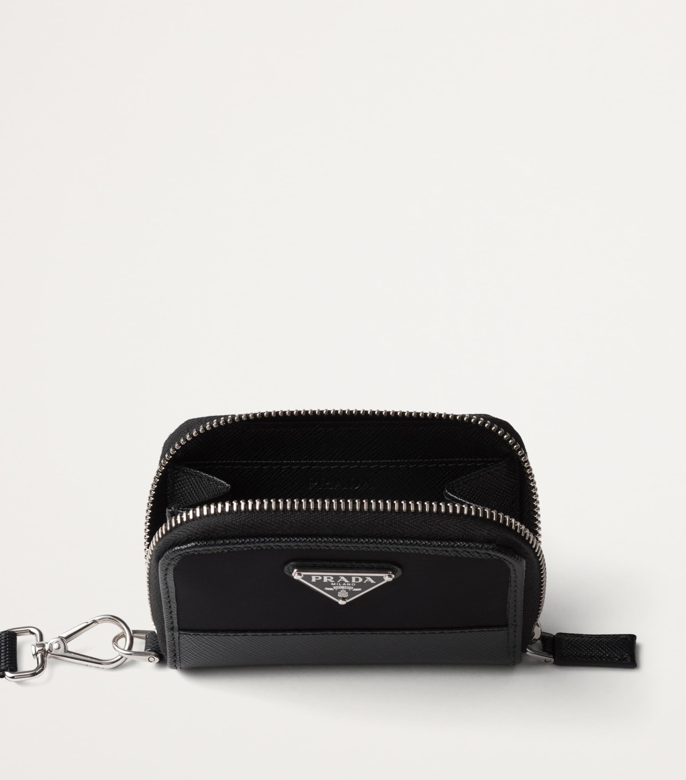 Prada Re Nylon Saffiano Wallet Pouch in Black for Men Lyst UK