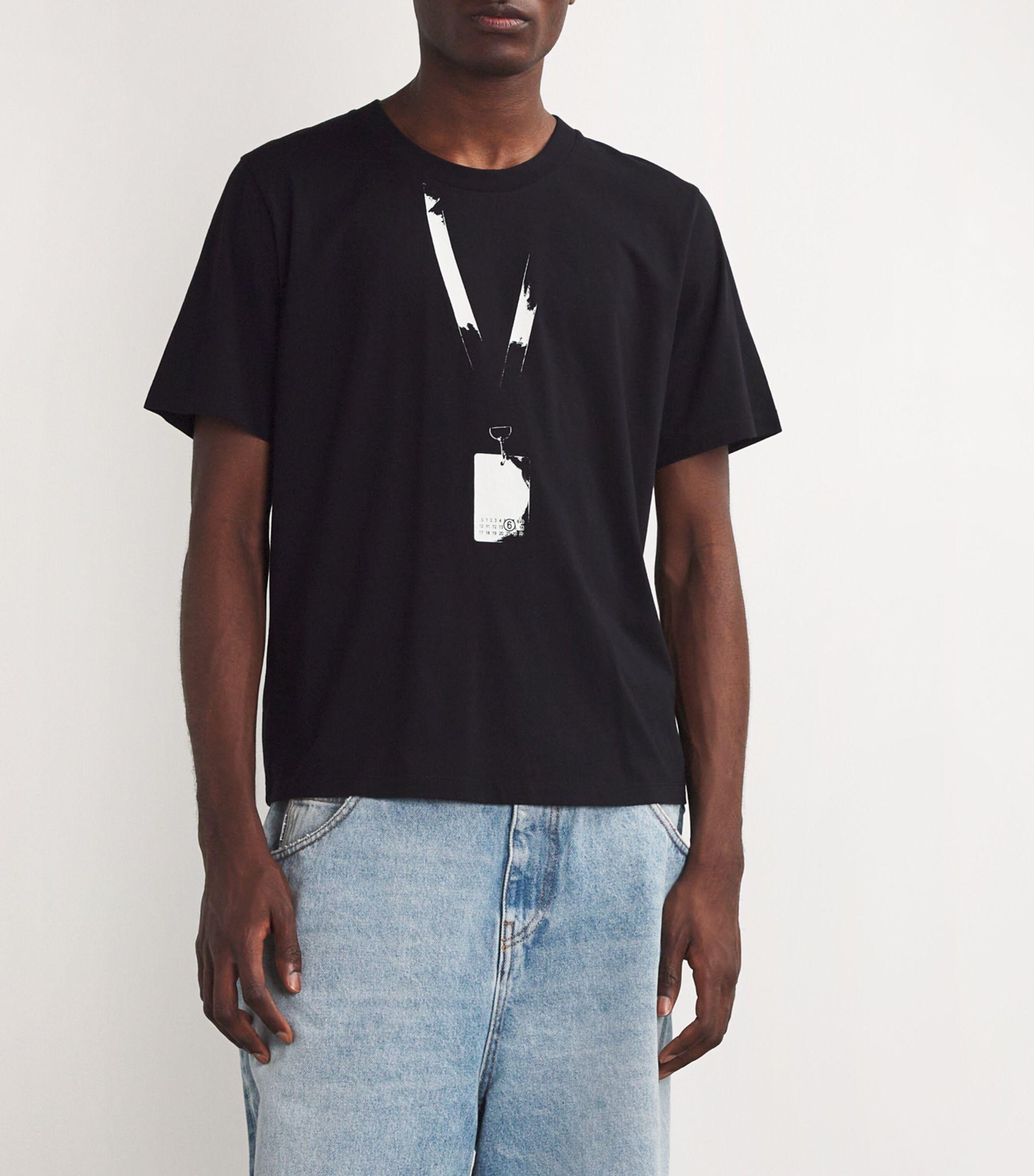 【関税&送料込】Mm6 Maison Margiela Taped T-Shirt MM6 Maison Margiela: White Taped Jersey T-shirt | SSENSE