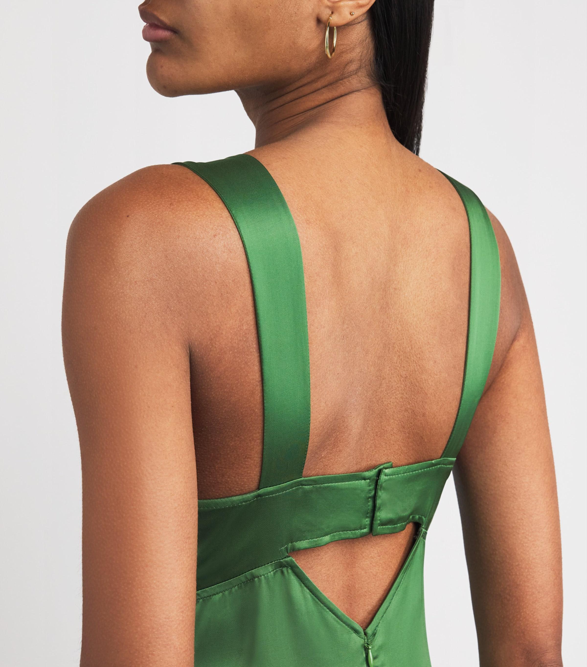 sandro green silk dress HollieTAdams on LTK