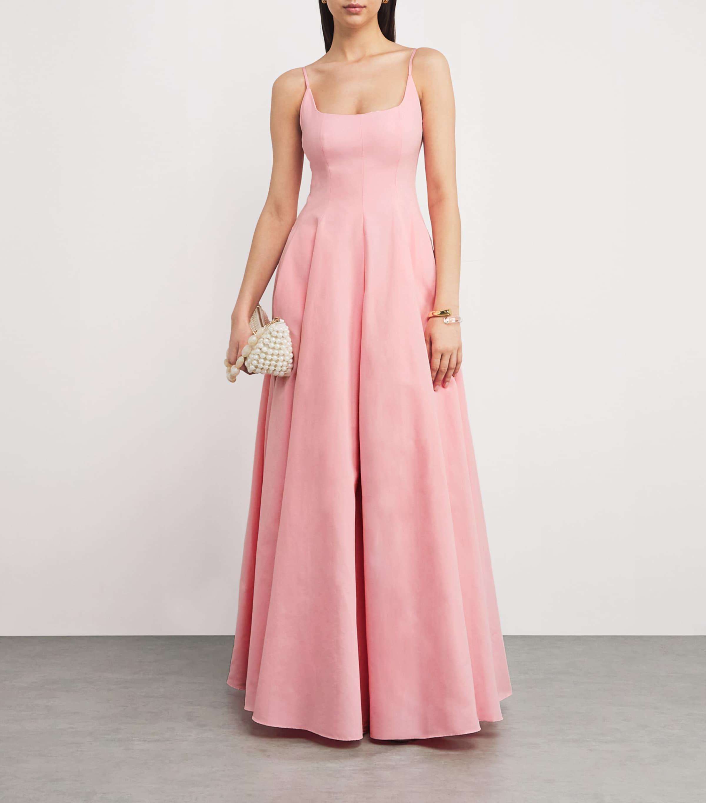 STAUD Cotton-Blend Joy Maxi Dress in Pink | Lyst