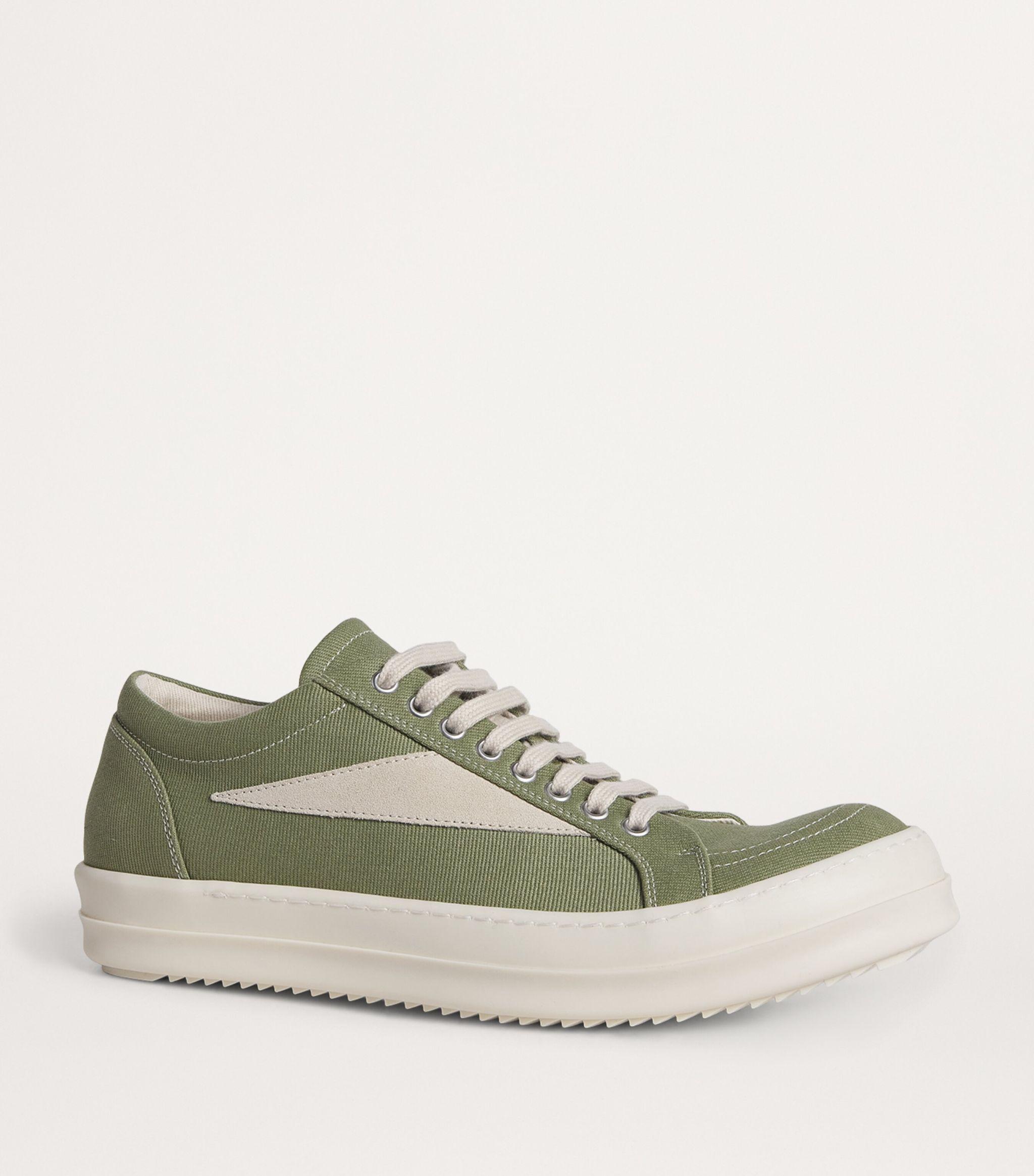 Rick Owens リックオウエンスオリーブグリーントップ Rick Owens Denim Vintage Low-Top Sneakers in Green for Men | Lyst