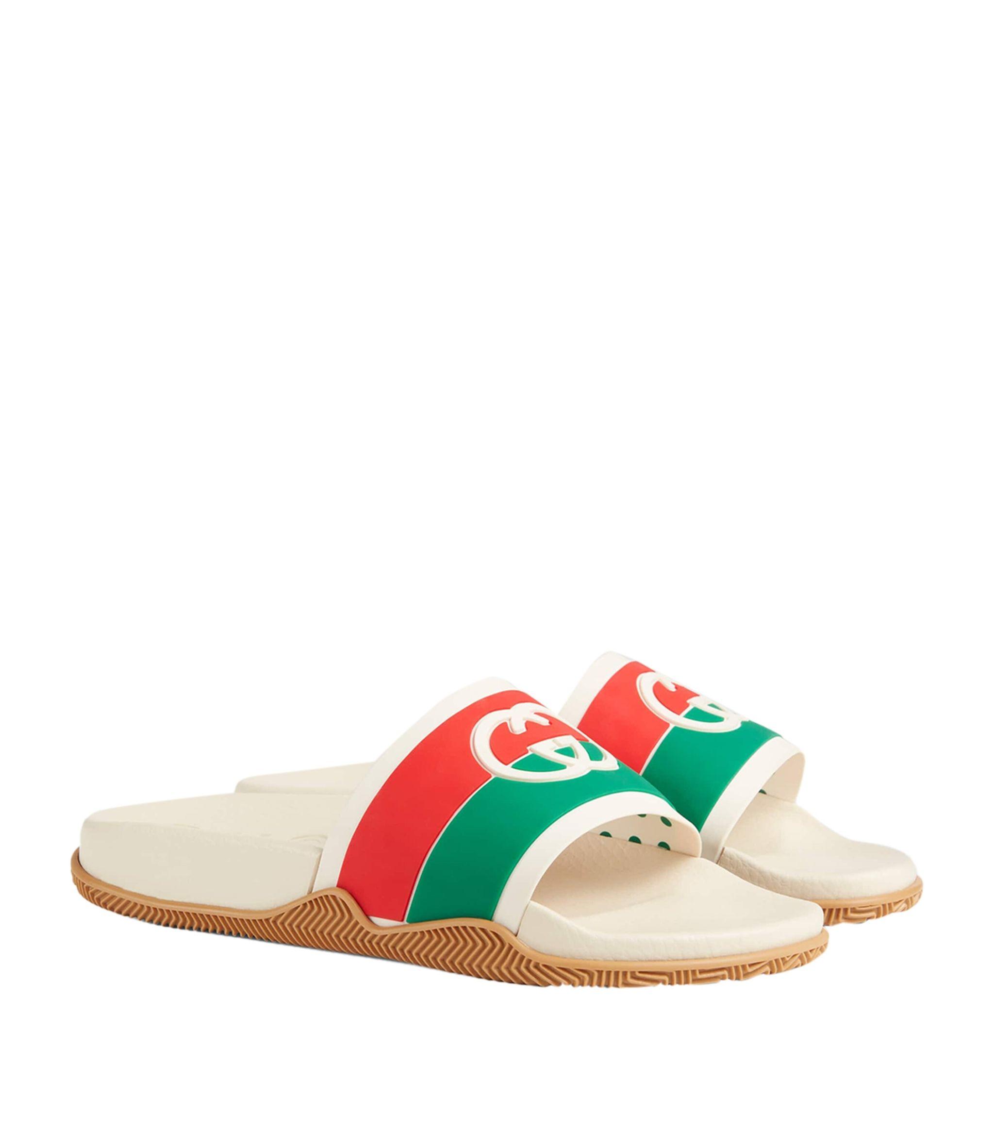 Gucci white cheap pursuit slides