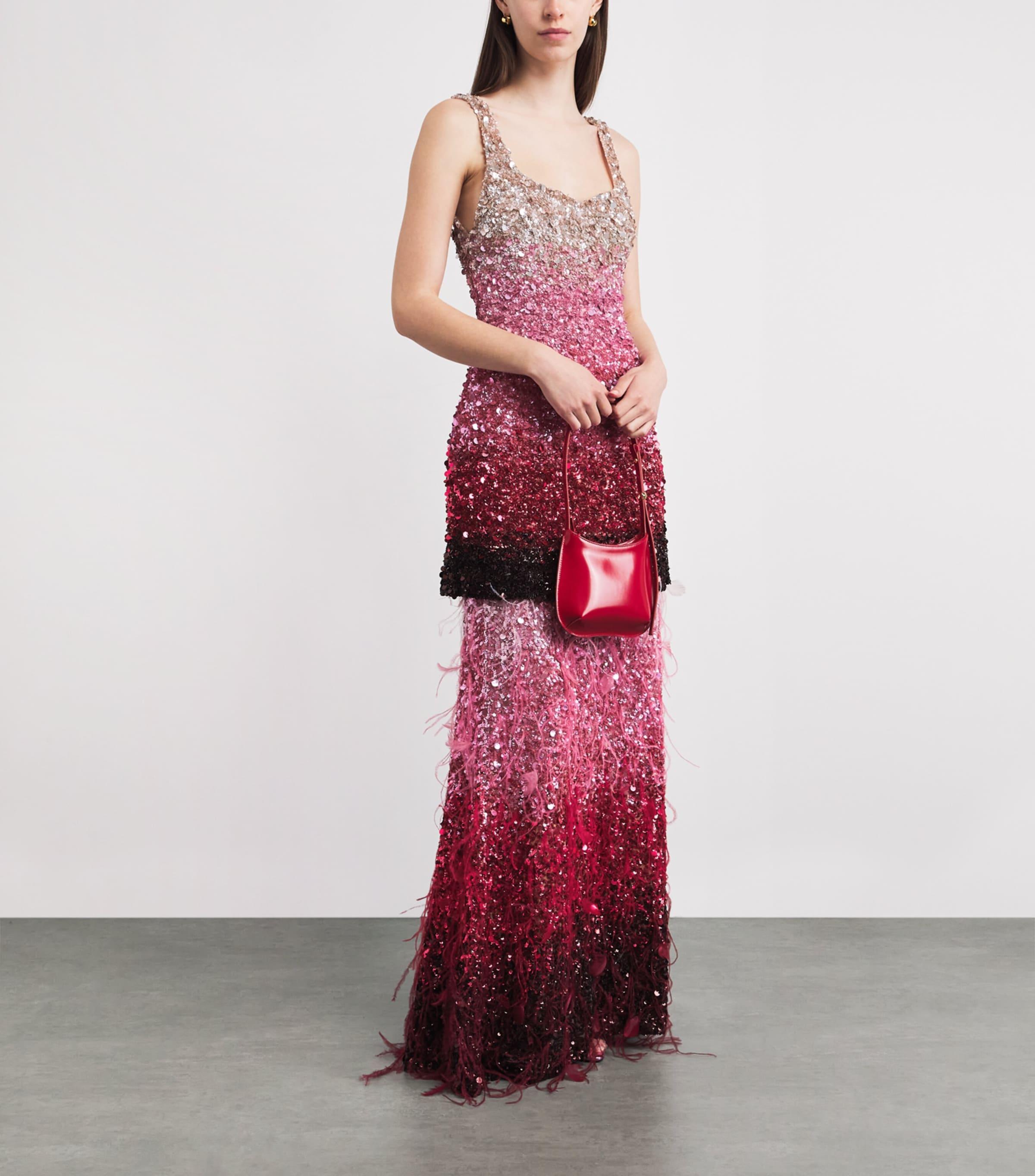 alice and olivia red sequin dress Sequin Sequin Embellishments Skirt Suit
