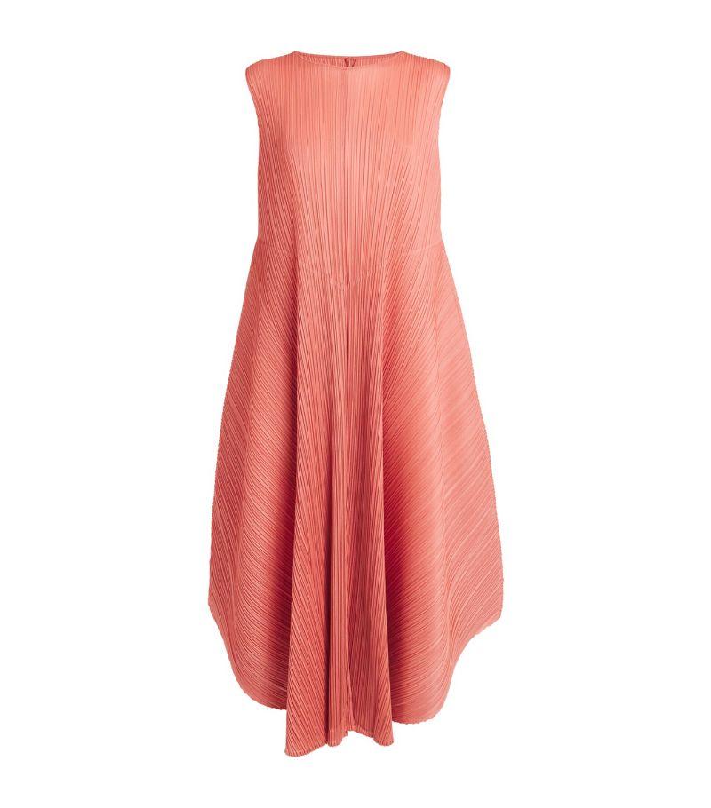 Pleats Please Issey Miyake Solar Flare Midi Dress in Pink