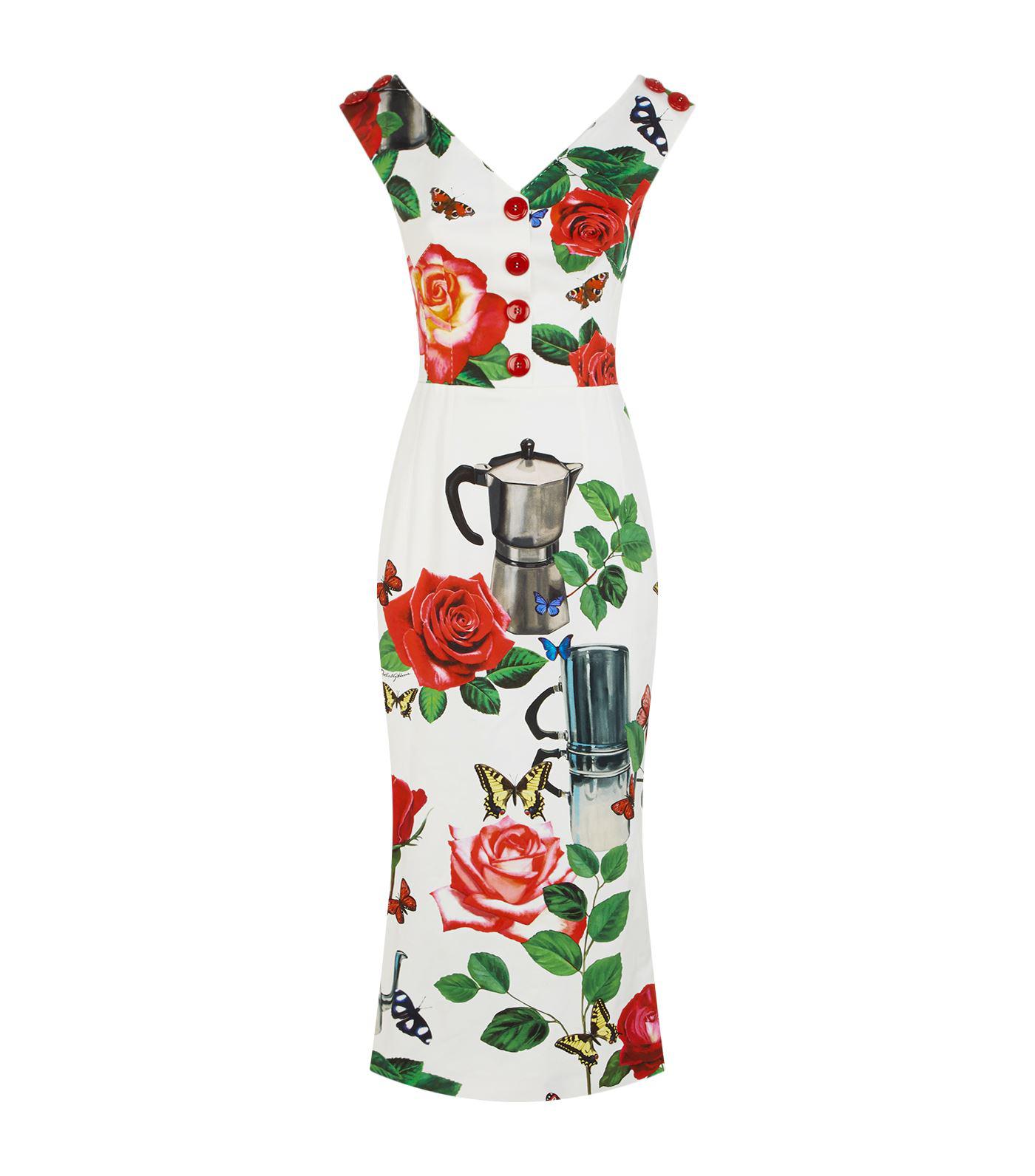 Dolce & Gabbana Cotton Moka Pot Dress Lyst