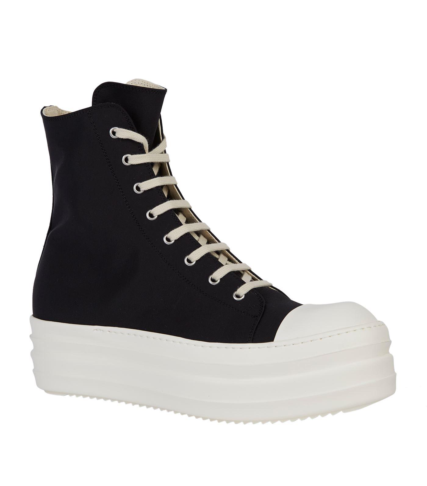 Rick Owens Double Bumper High-top Sneakers in Black for Men - Lyst