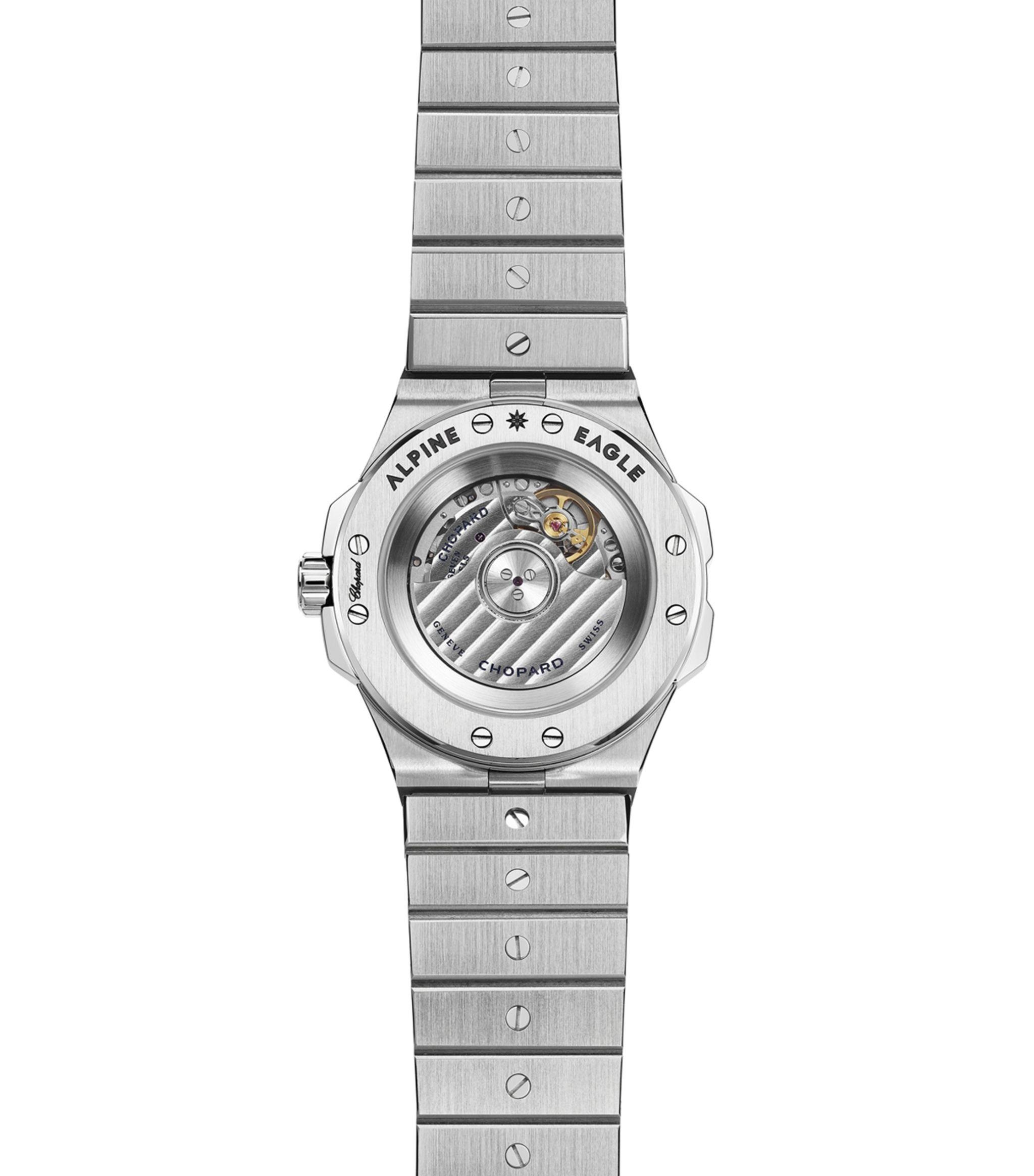 Chopard Diamond And Stainless Steel Alpine Eagle Watch 36mm In Silver Metallic Lyst Chopard Diamond And Stainless Steel Alpine Eagle Watch 36mm In Silver Metallic Lyst