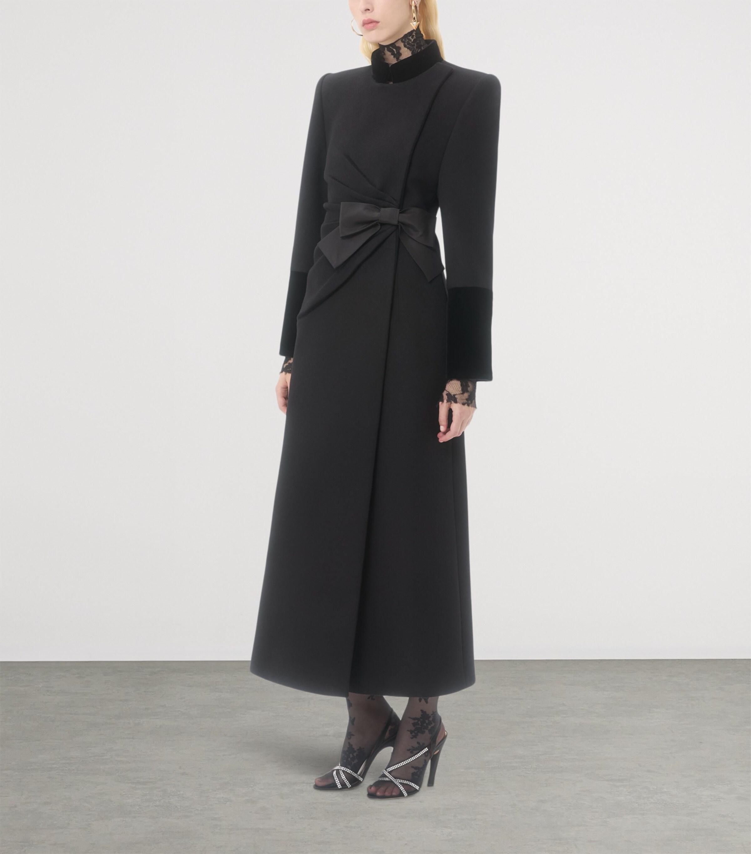 VALENTINO lady long coat女ウールコート Valentino Pink long Diagonal Double Wool coat Jacket- With