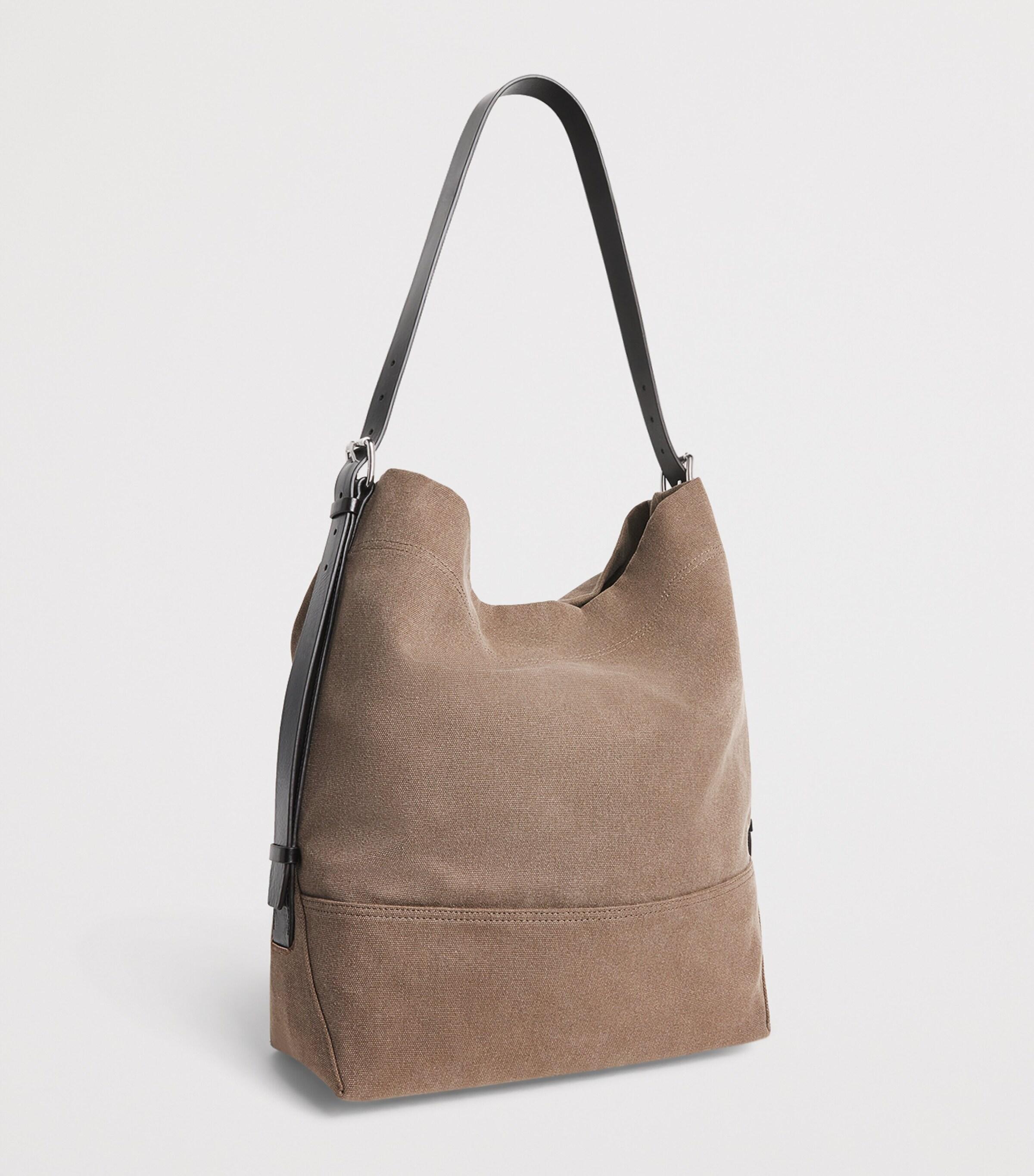 Lemaire Canvas Belted Tote Bag in Brown | Lyst UK