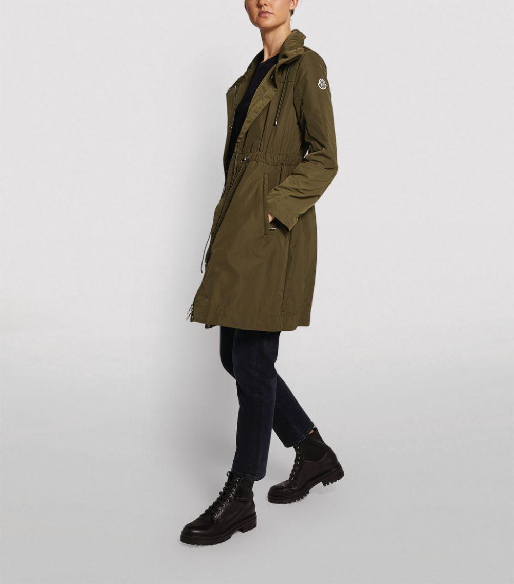 Moncler Synthetic Malachite Hooded Coat in Military Green (Green) - Lyst