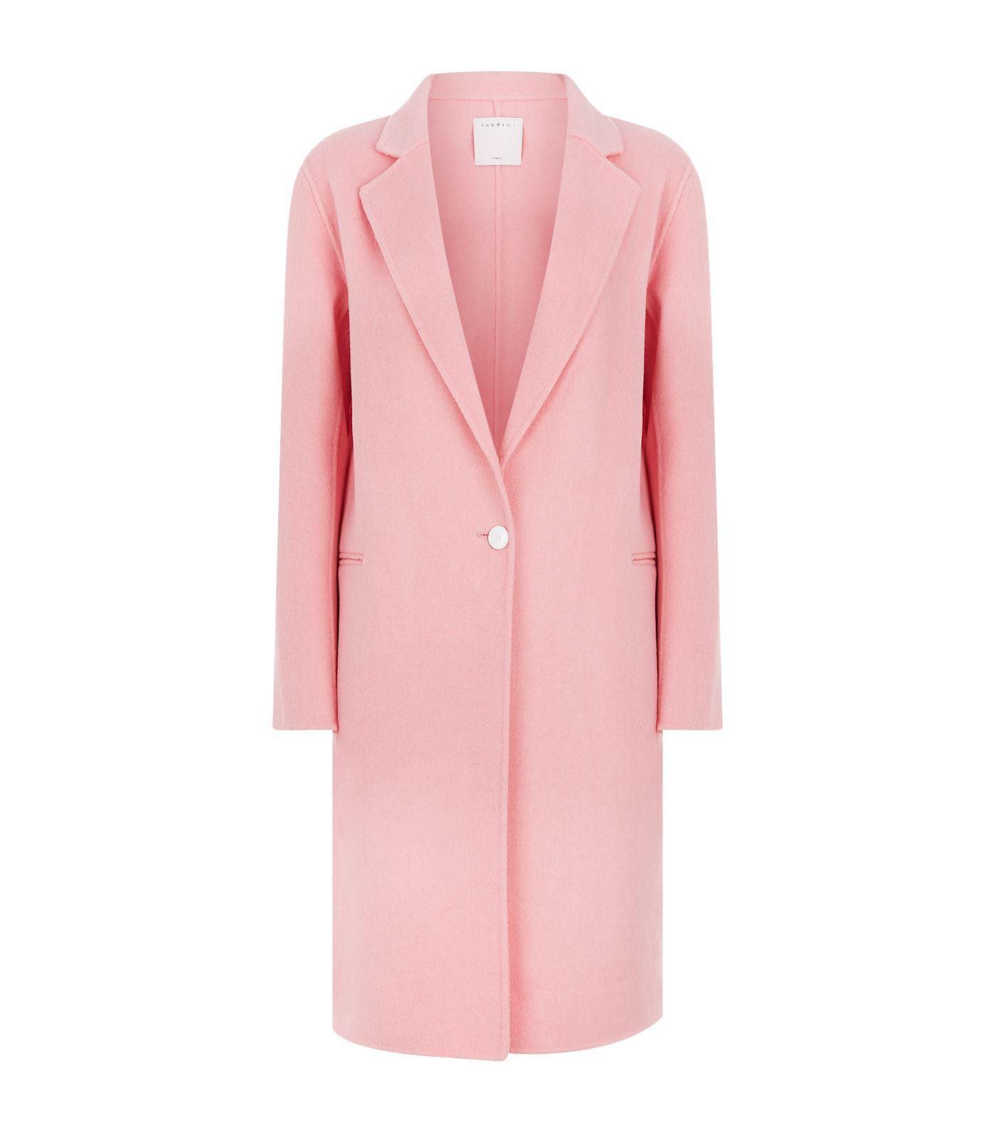 Sandro pink coat cheap