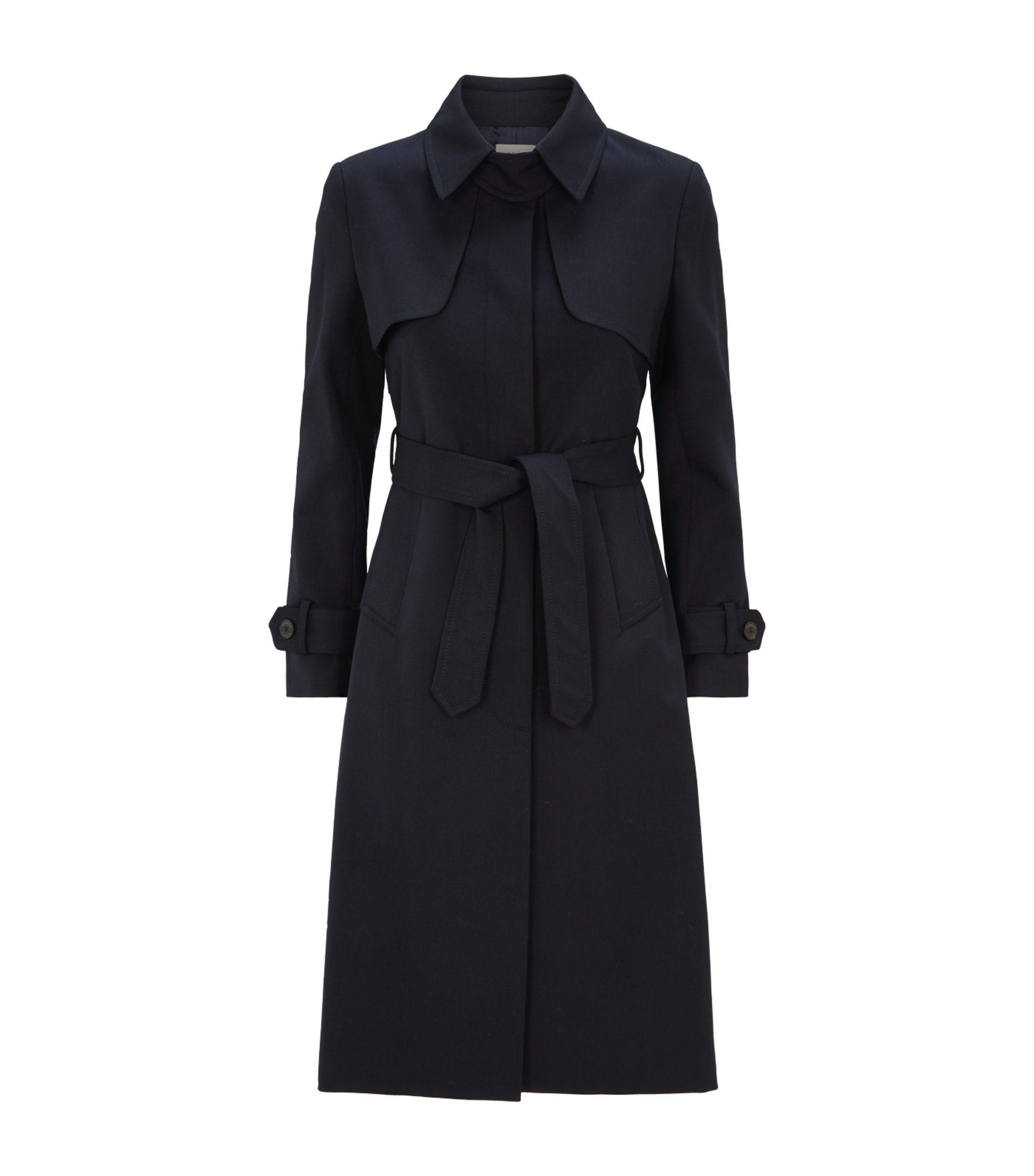 Sandro Synthetic Longline Trench Coat in Black - Lyst