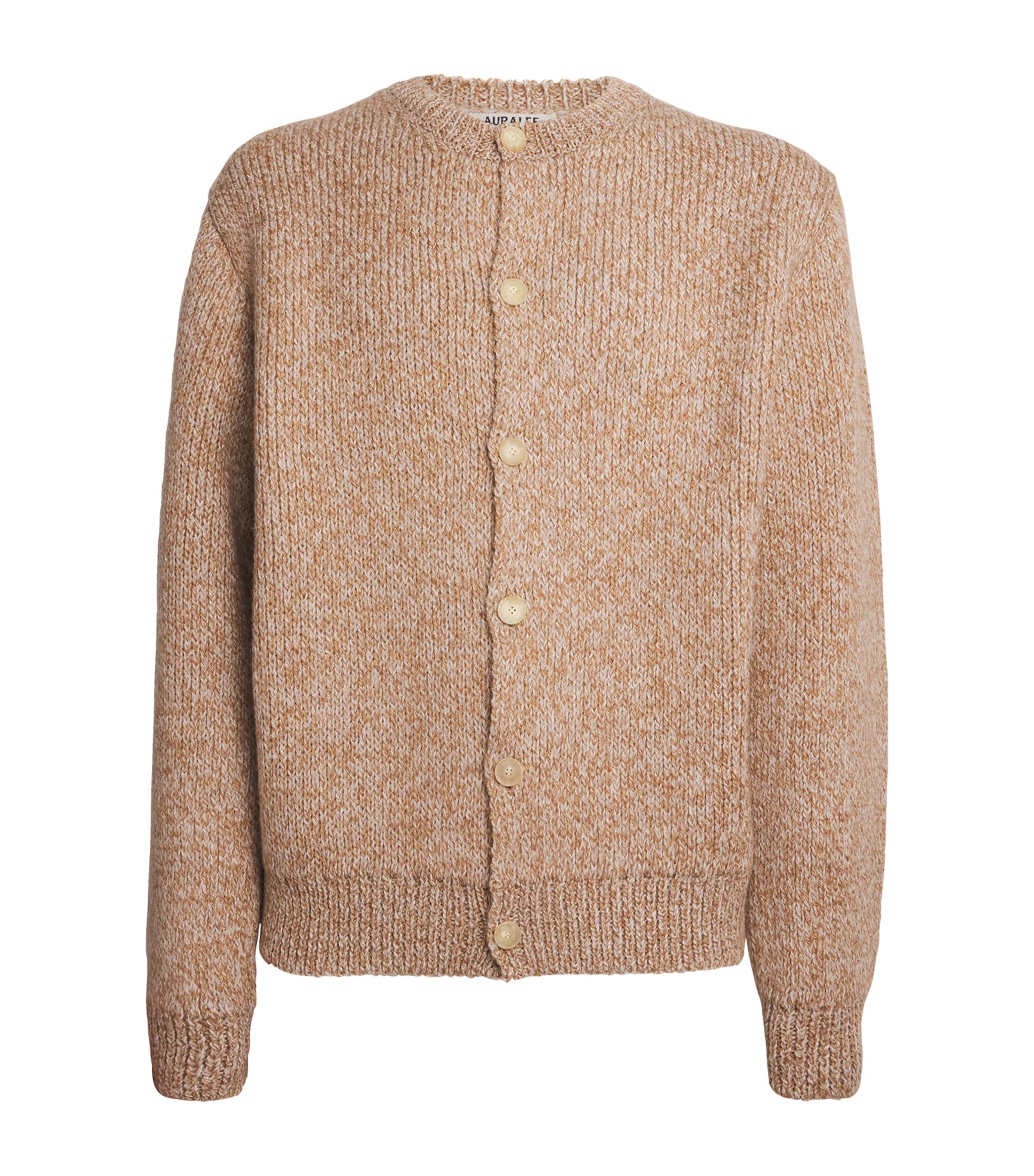 AURALEE Wool-Alpaca Double-Faced Cardigan in Brown for Men | Lyst
