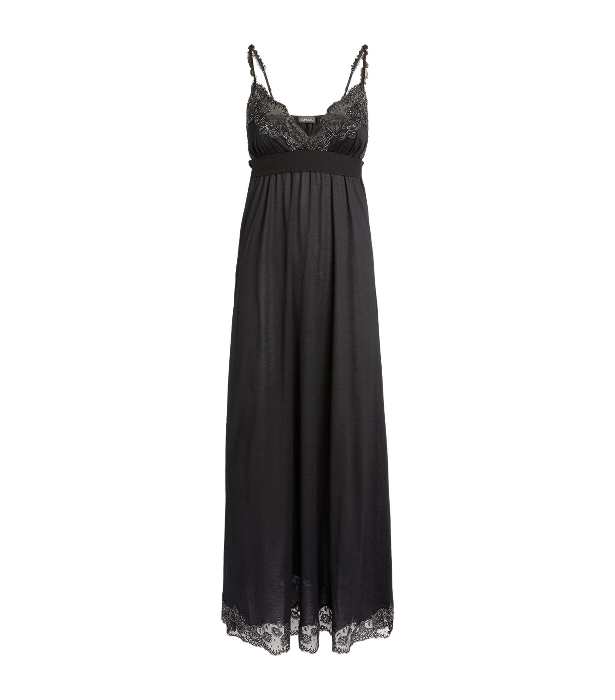 black maxi nightdress