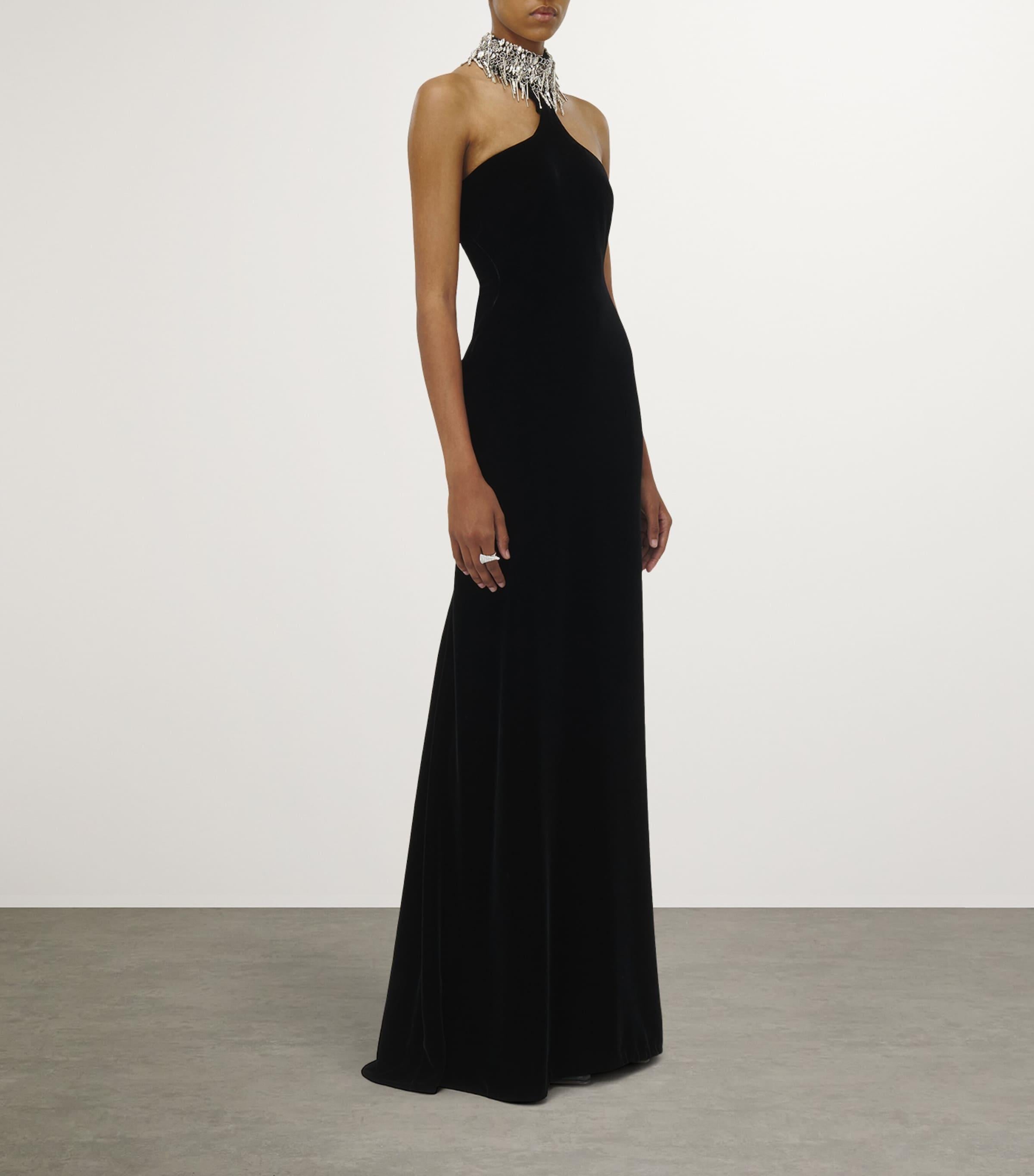 alexander mcqueen long black dress Women's Maxi dresses from $2,350 decorative buttons on the a-line graduation dress Cher 90s cross black Color:YELLOW