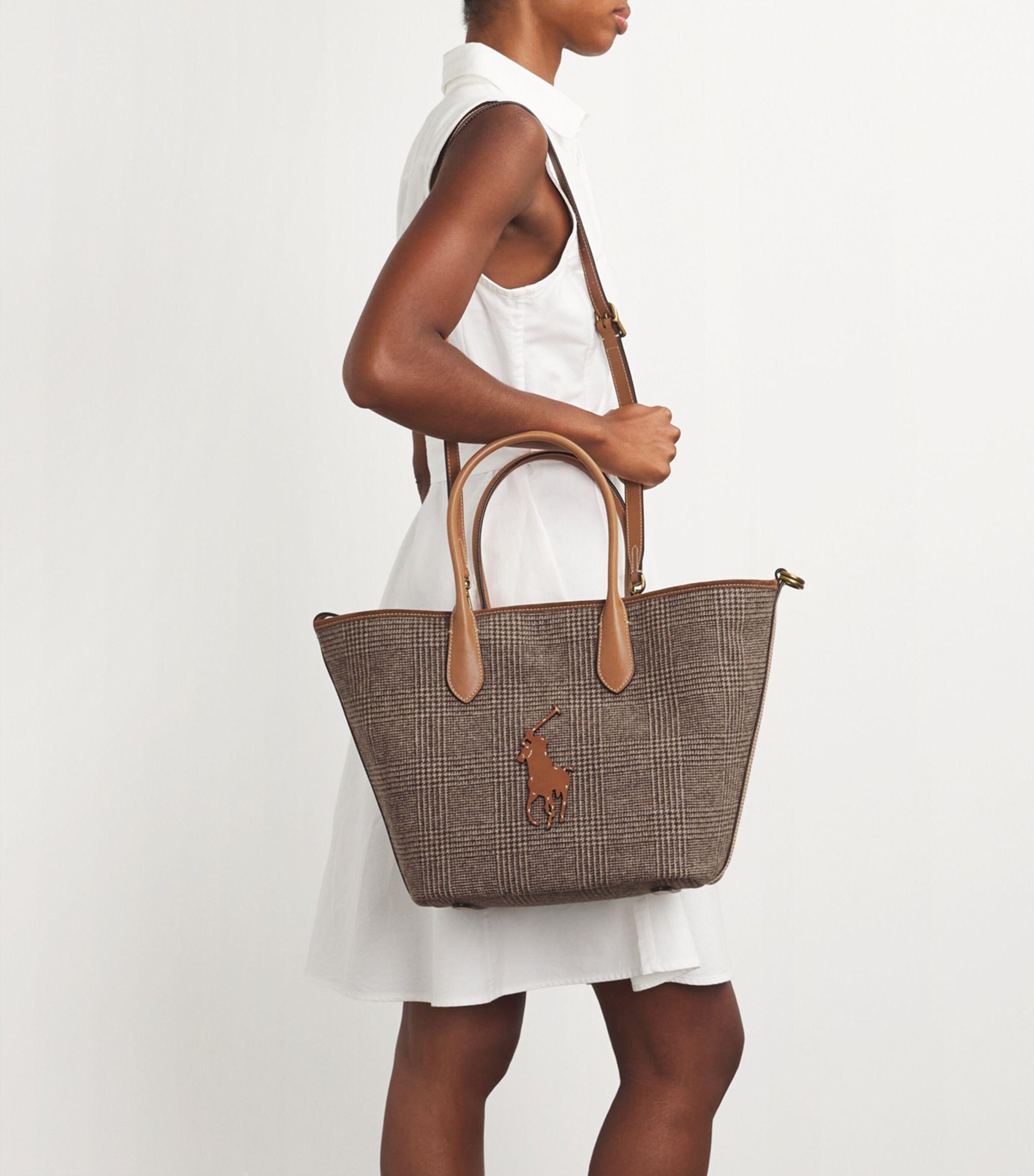 Polo Ralph Lauren Medium Wool-Blend Bellport Tote Bag in