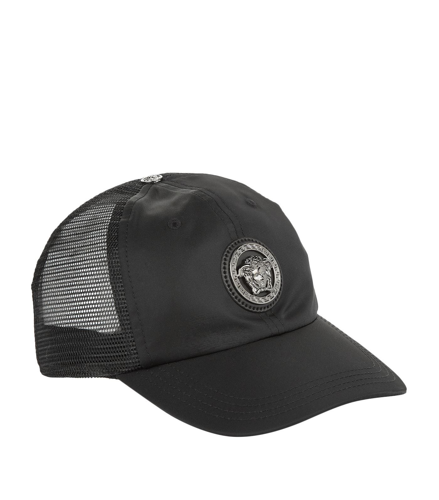 Versace Medusa Logo Baseball Cap in Black for Men | Lyst