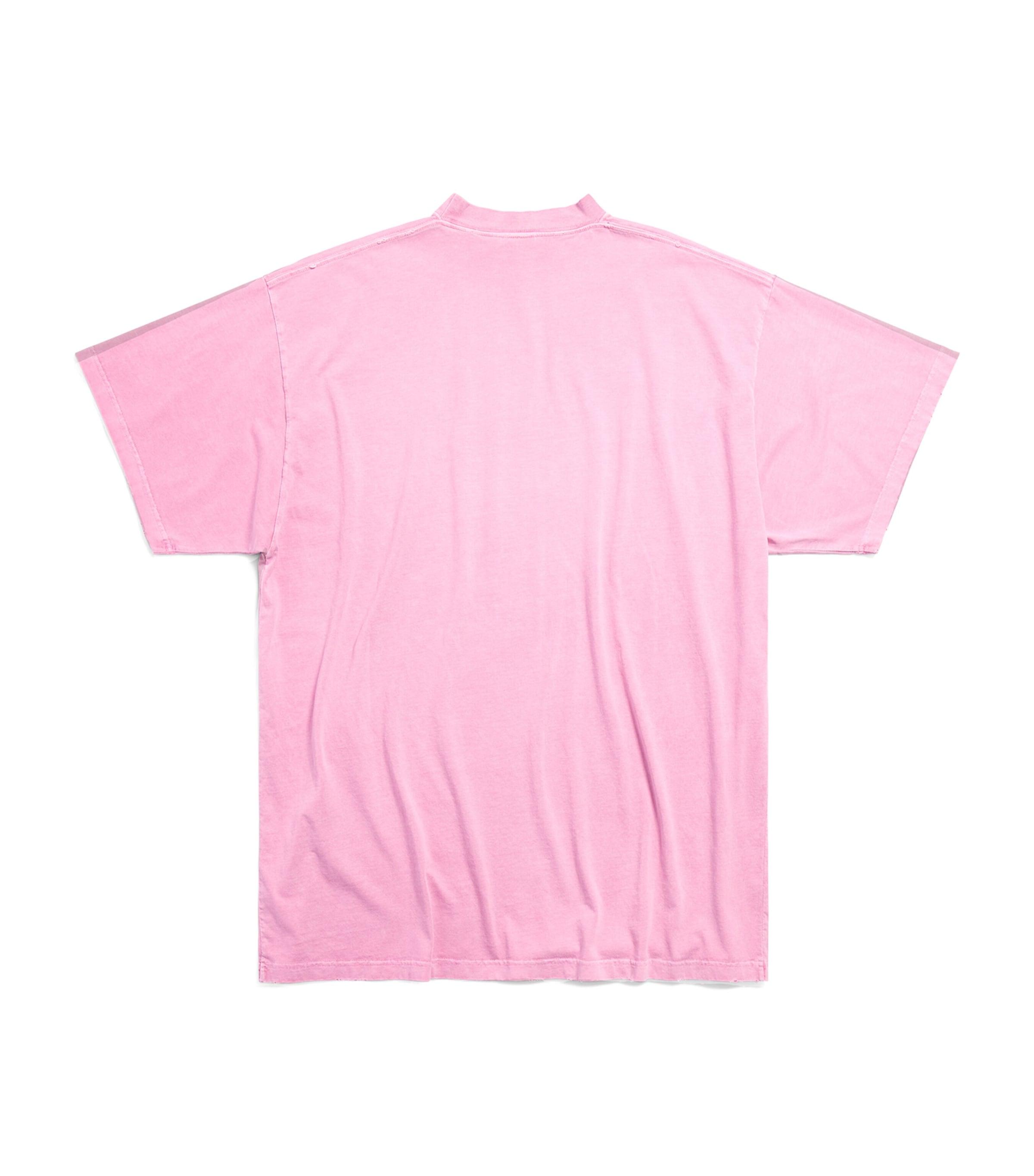 た*か様 相場以下　BALENCIAGA クマ イラスト Tシャツ ピンク た*か様 相場以下 BALENCIAGA クマ イラスト Tシャツ ピンク