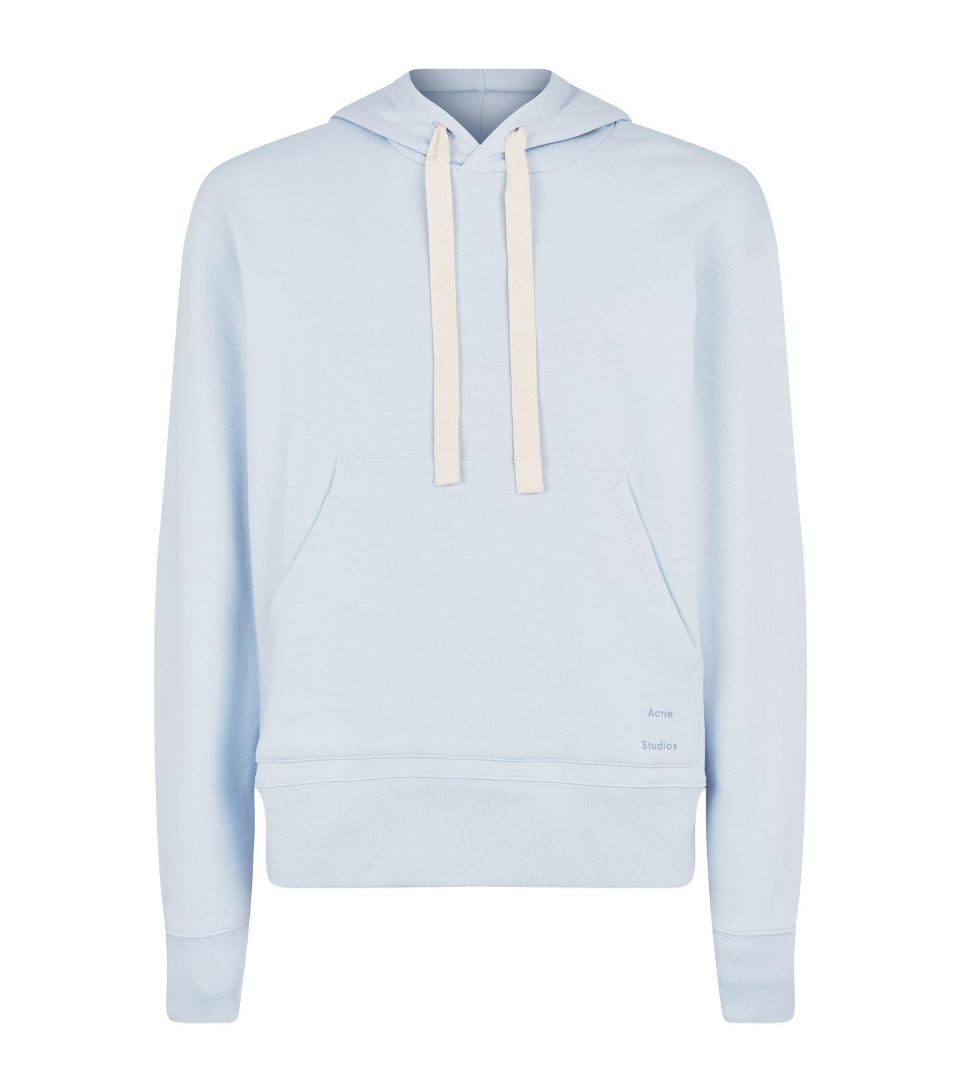 Lyst - Acne Studios Cotton Hoodie in Blue for Men