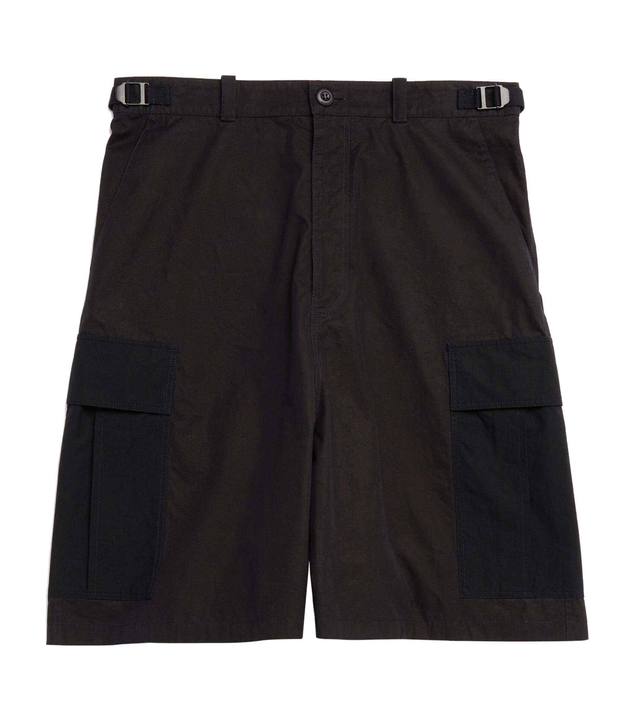 Balenciaga Oversized Cargo Shorts in Black for Men | Lyst