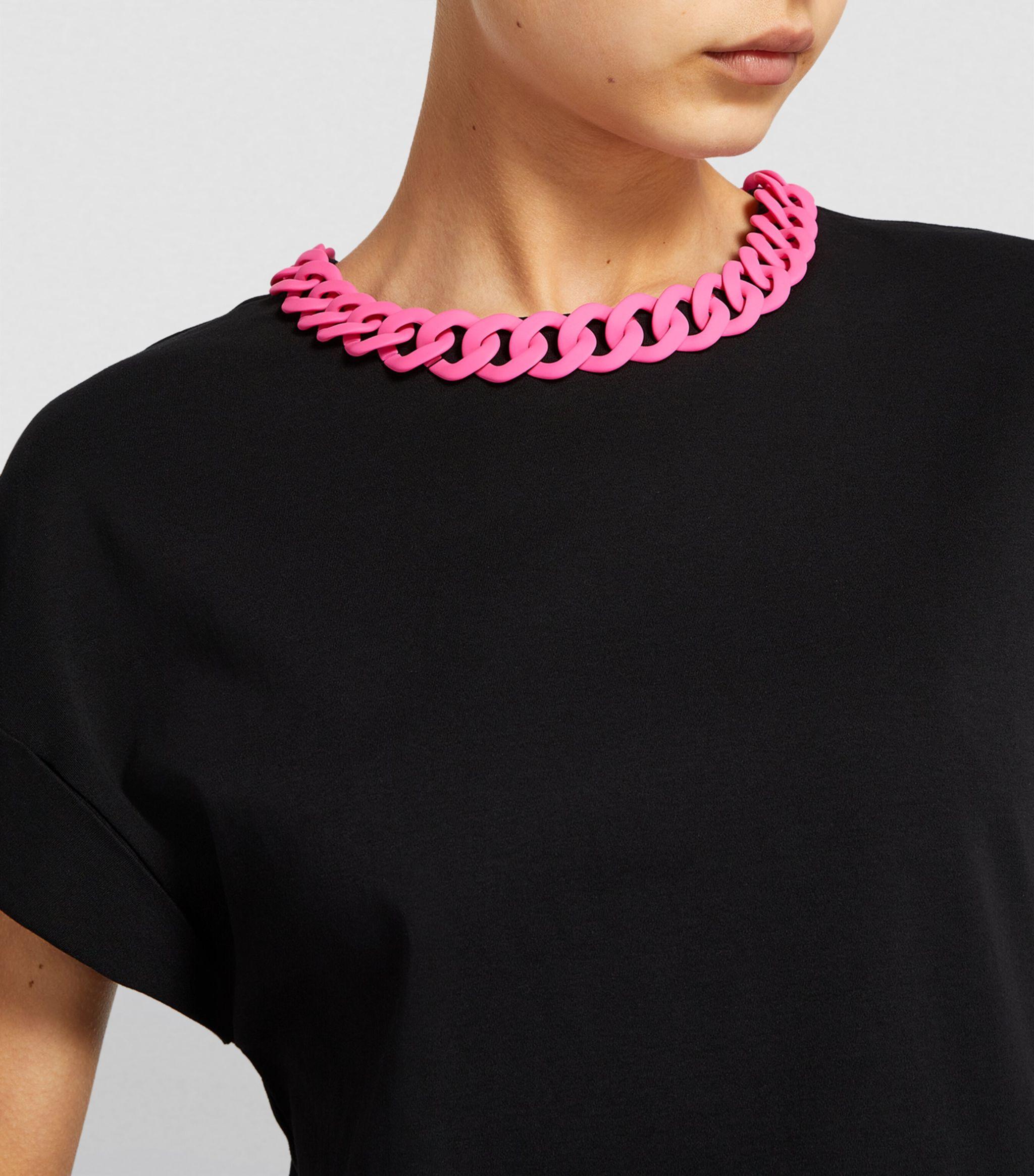 Maje Chain-detail T-shirt in Black | Lyst