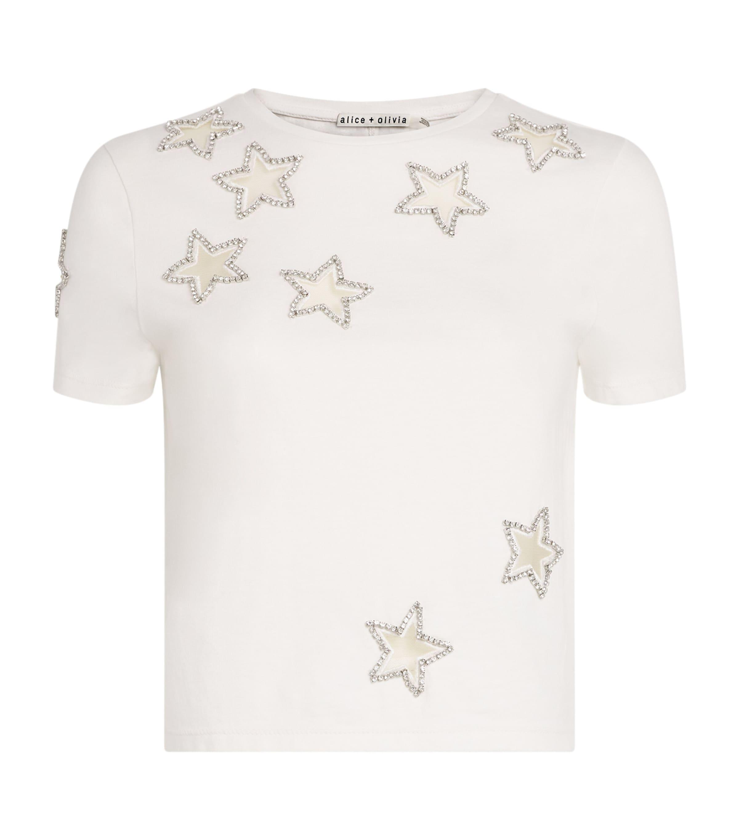【新品タグ付き】alice+olivia ガールワッペン付き半袖Tシャツ Alice + Olivia T-shirts for Women | Online Sale up to 50% off