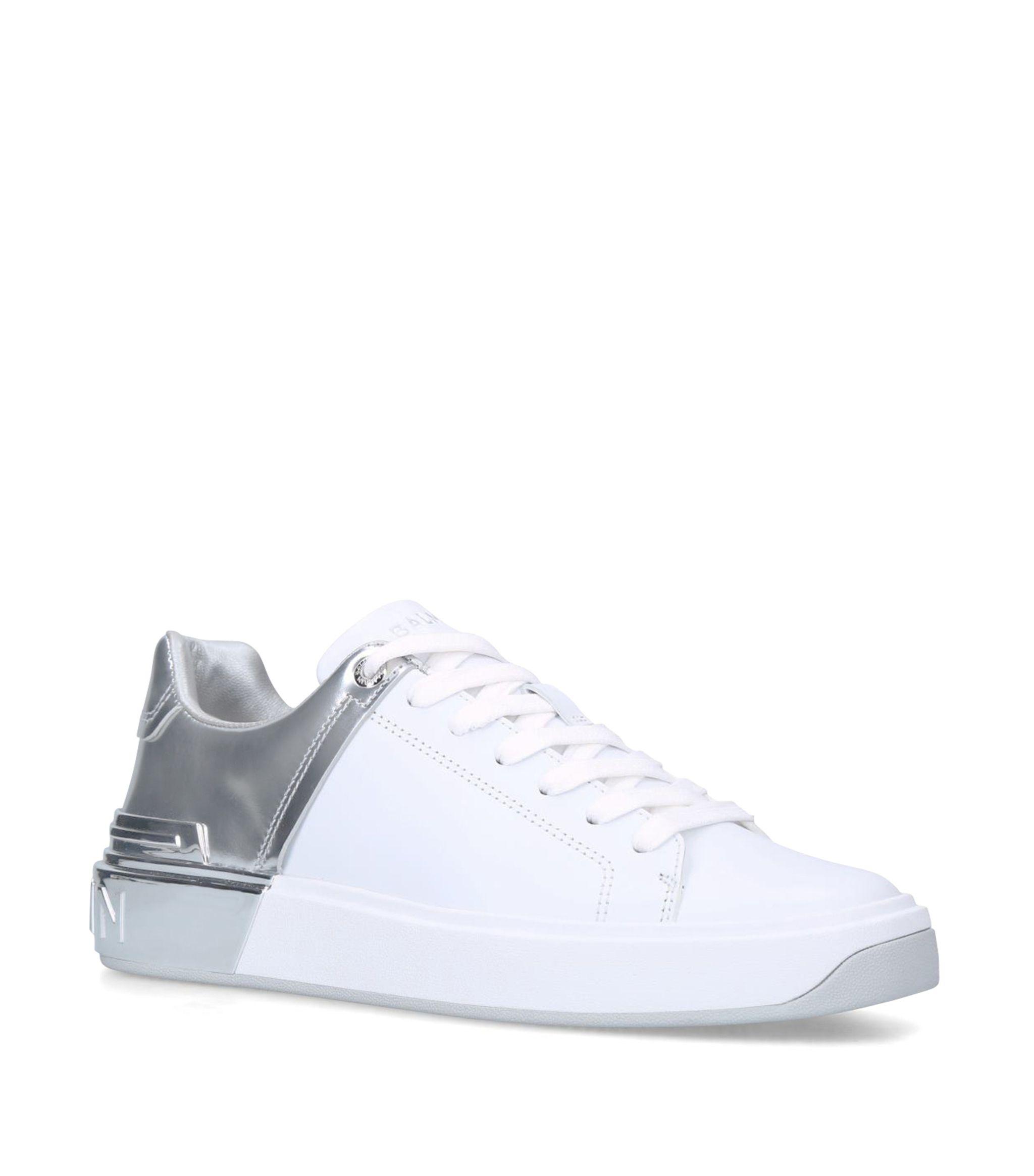 Balmain Leather B Court Sneakers in White Save 38% Lyst
