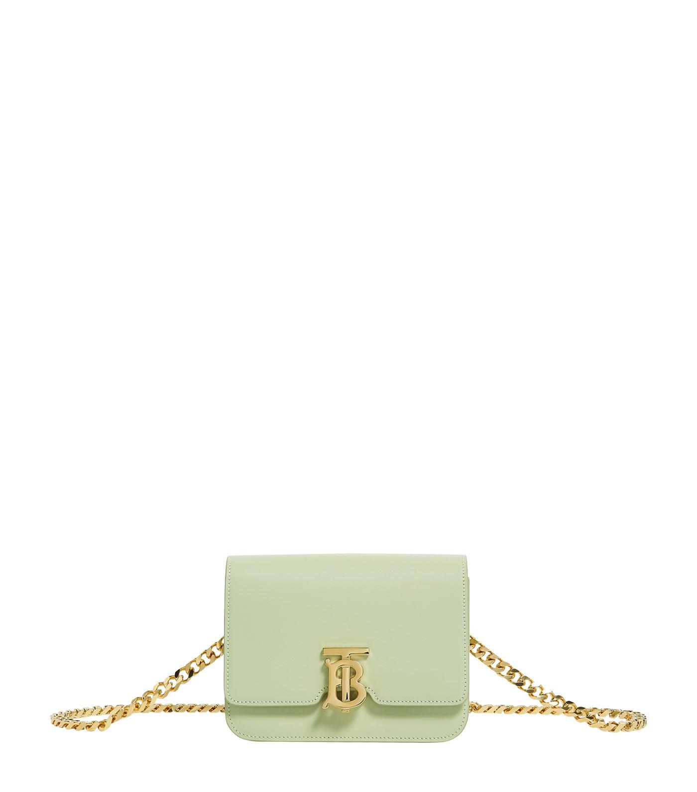 Burberry Leather Tb Belt Bag in Green | Lyst UK
