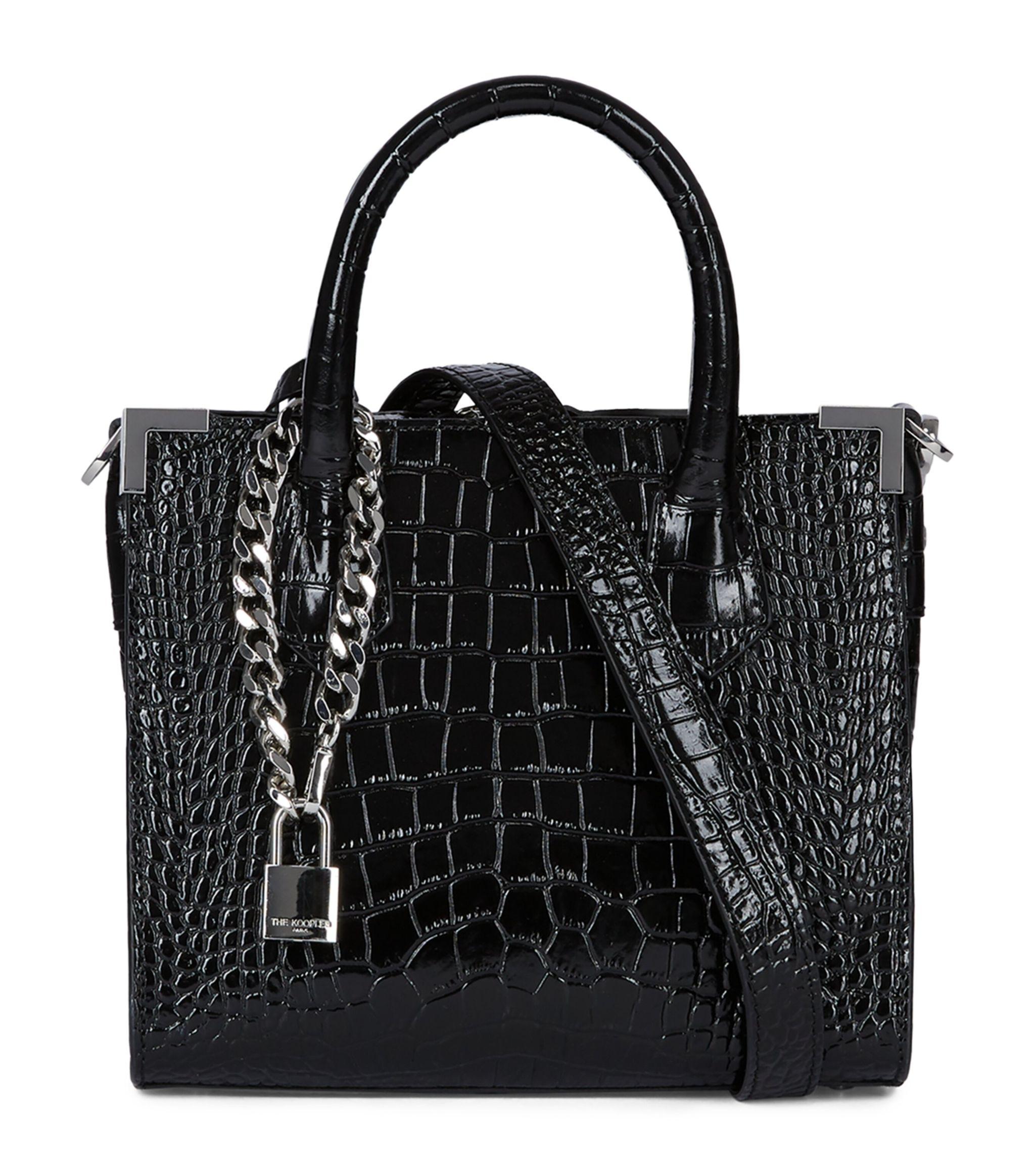 The Kooples Medium Leather Ming Top-handle Bag in Black | Lyst