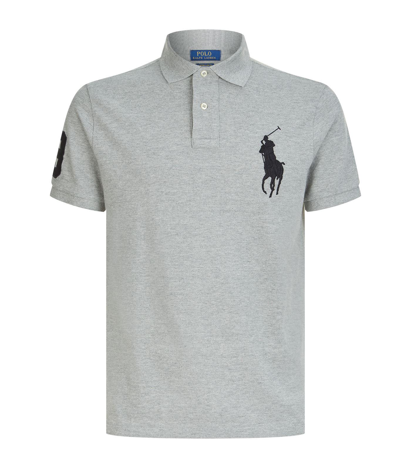 Polo Ralph Lauren Cotton Big Polo Logo Polo Shirt in Grey (Gray) for Men |  Lyst