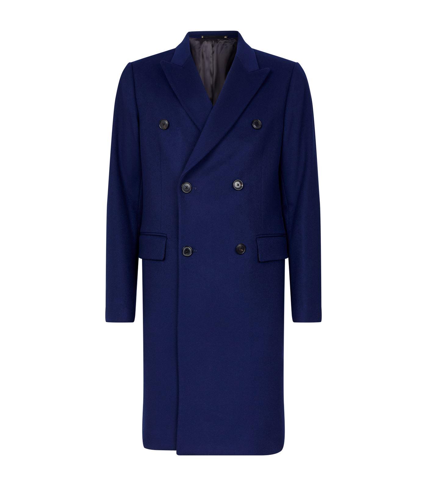 Paul Smith Longline Coat in Blue for Men Lyst