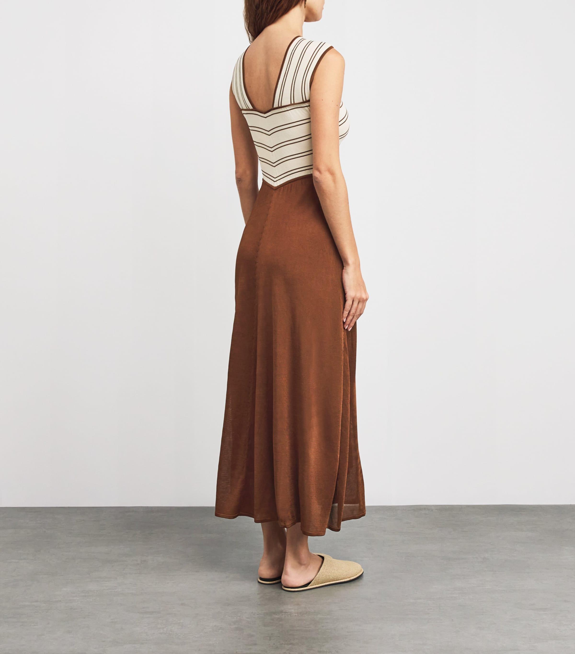 Zimmermann Halterneck Hypnotic Midi Dress in Brown | Lyst Zimmermann Halterneck Hypnotic Midi Dress in Brown | Lyst