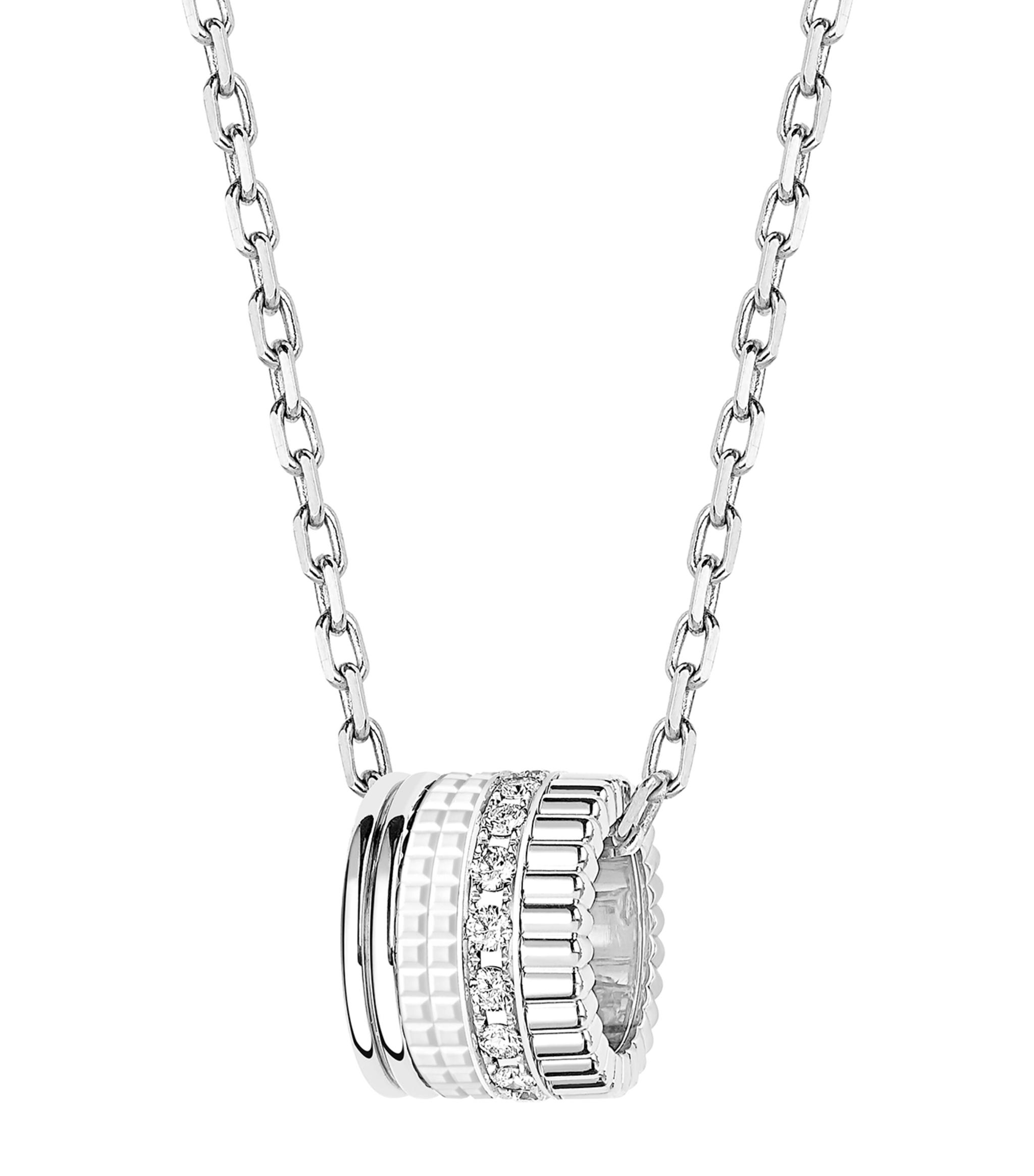 Boucheron White Gold And Diamond Quatre Double White Edition Pendant ...