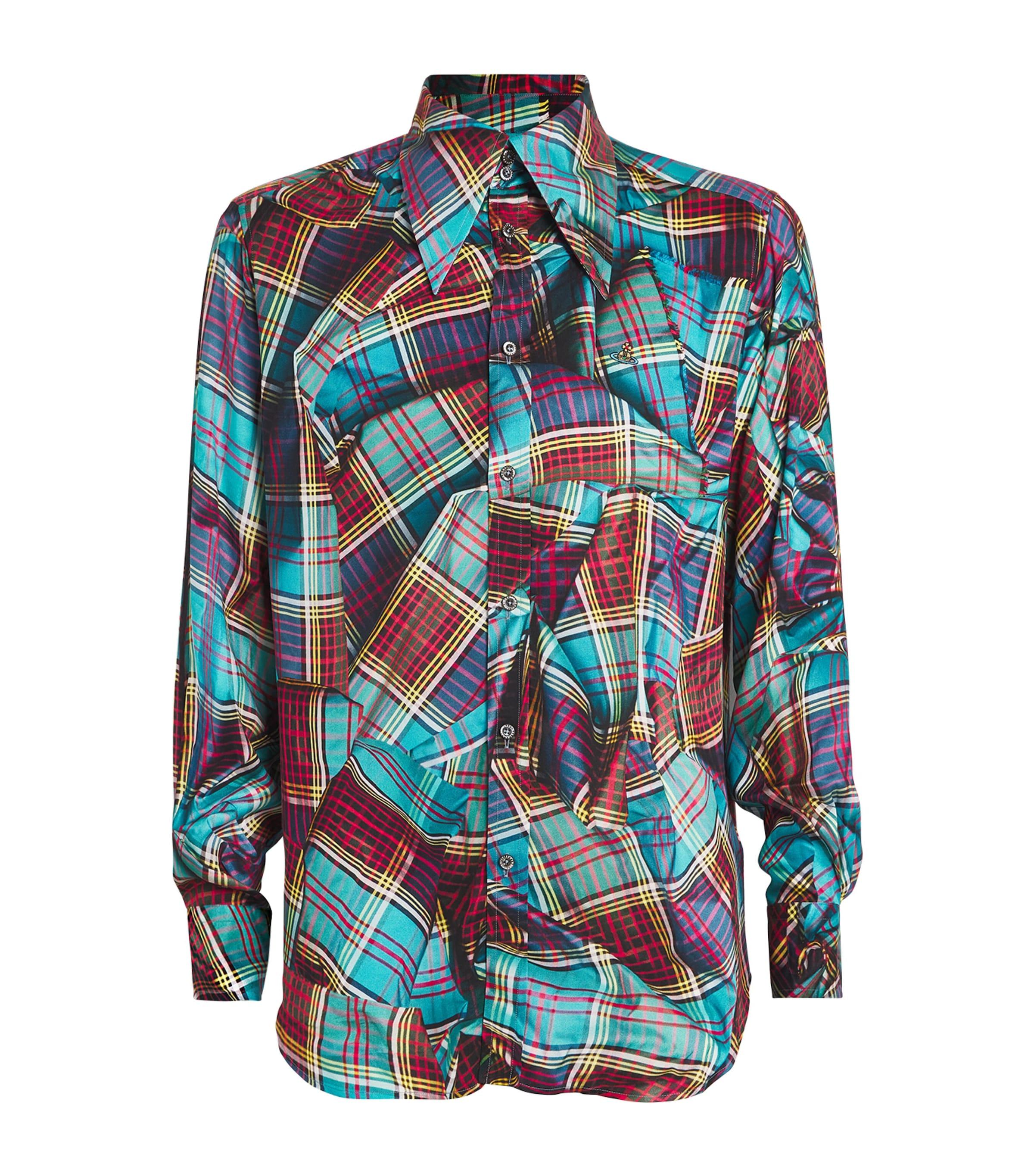Vivienne Westwood Tartan Print Shirt in Blue for Men | Lyst
