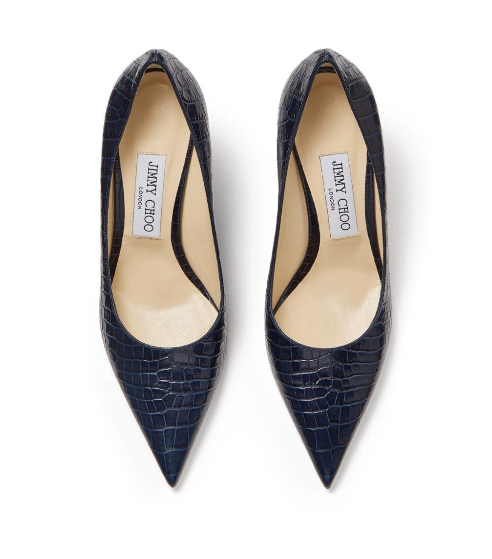 Jimmy Choo Love 85 Croc-embossed Pumps in Blue | Lyst