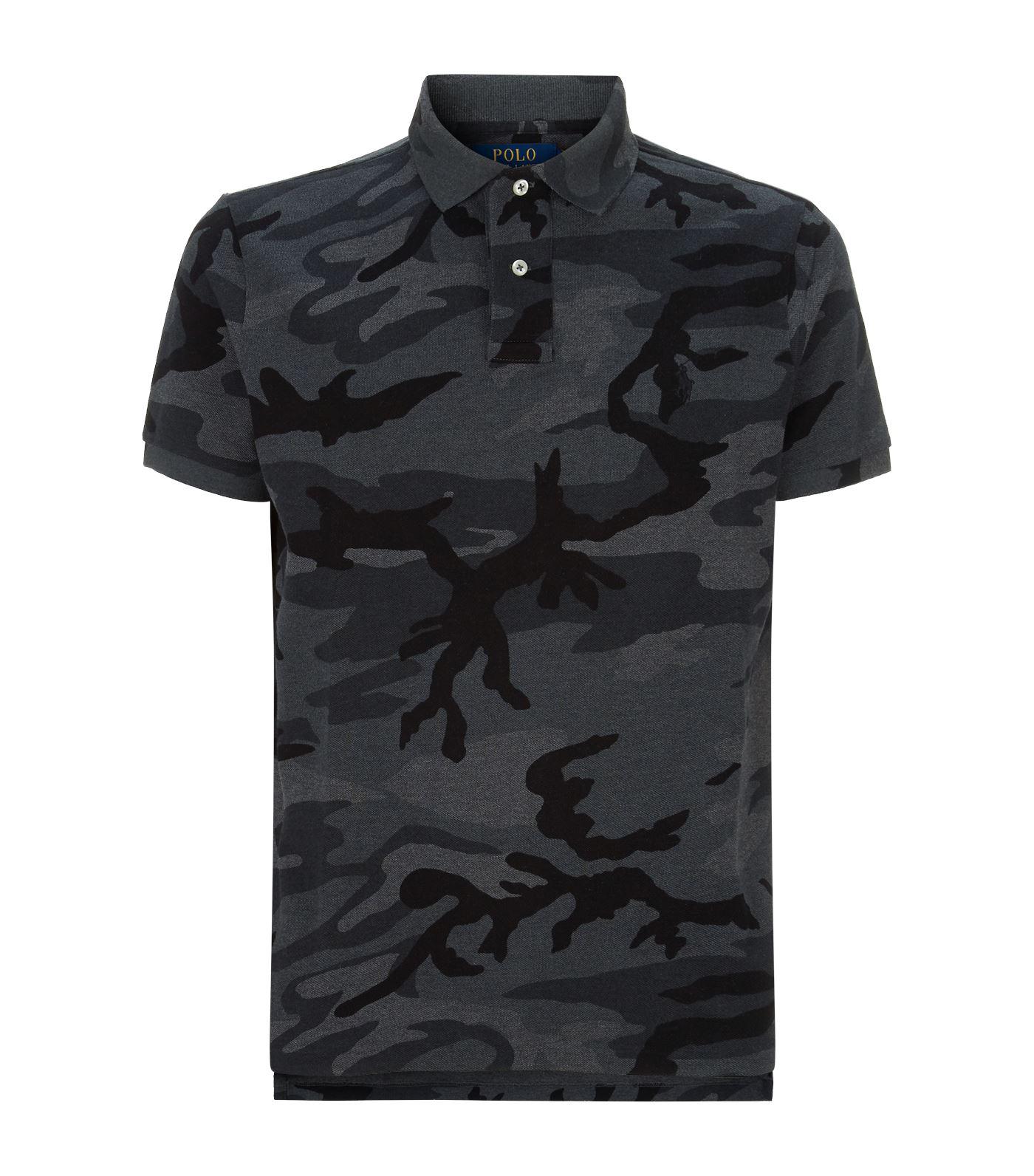Polo Ralph Lauren Cotton Camouflage Polo Shirt in Grey (Gray) for Men