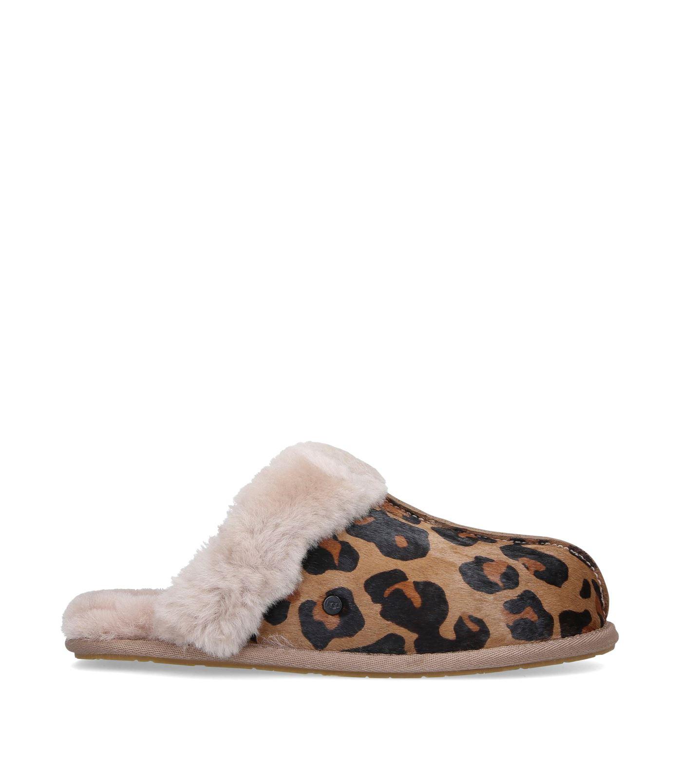 UGG Synthetic Scuffette Ii Leopard Slippers in Tan (Brown) - Lyst